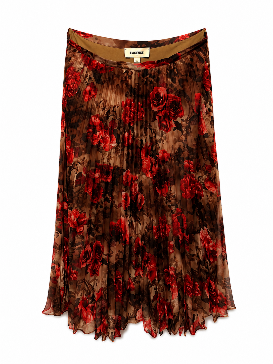 L’Agence Green with Rose Skirt, Size 2