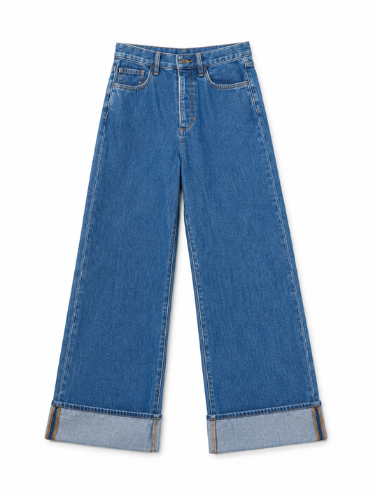 Favorite Daughter Masha Straight-Leg Cuffed Jeans Concord, Size 25, CONCORD