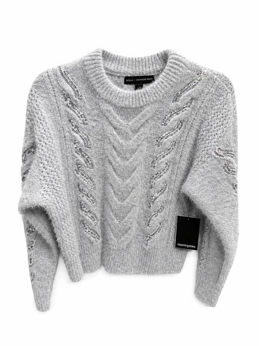 Aqua x Salvatore Rizza Grey Sweater, Size XS NWT