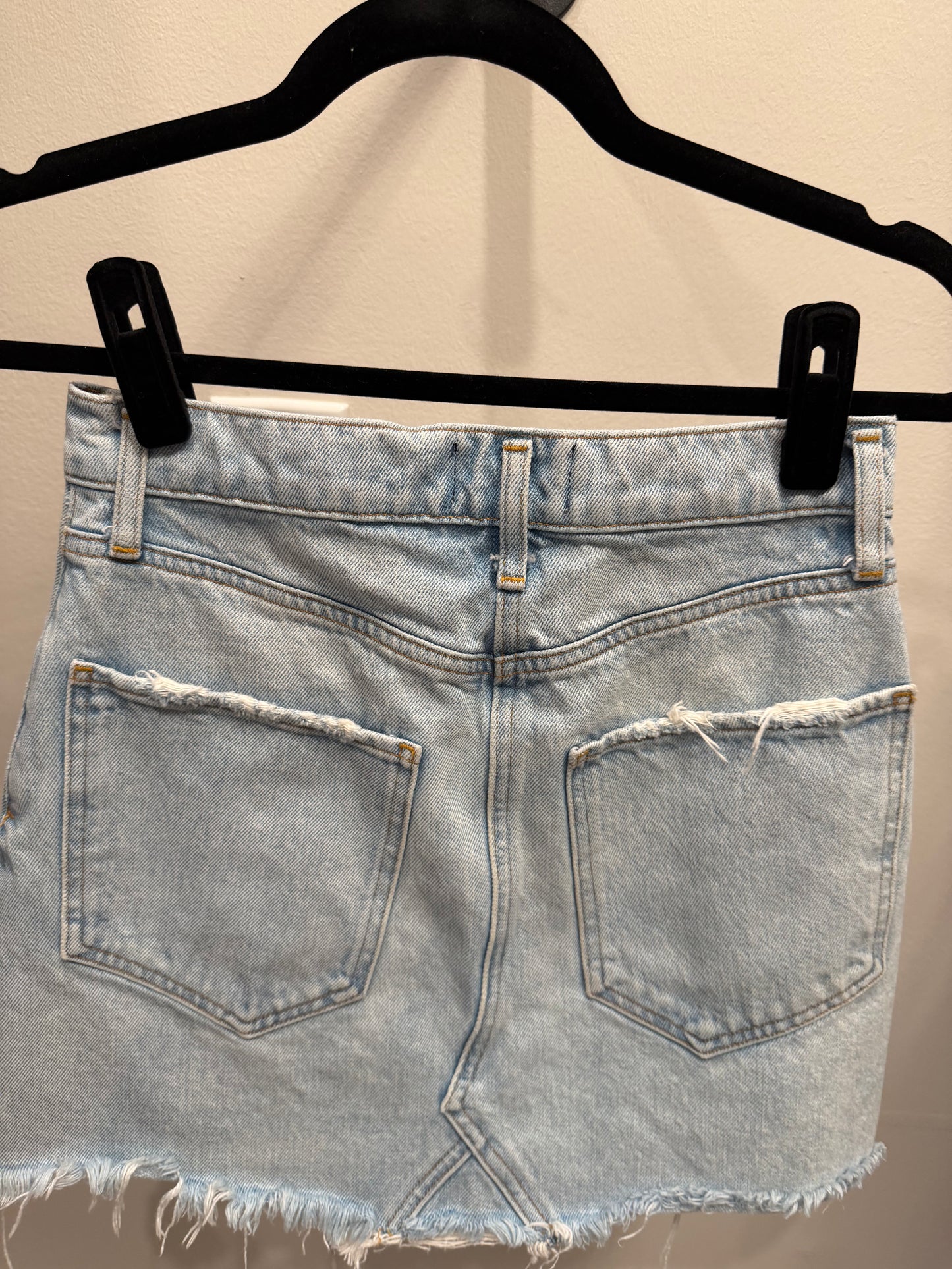 AGOLDE High Rise Light Wash Denim Skirt Size 25