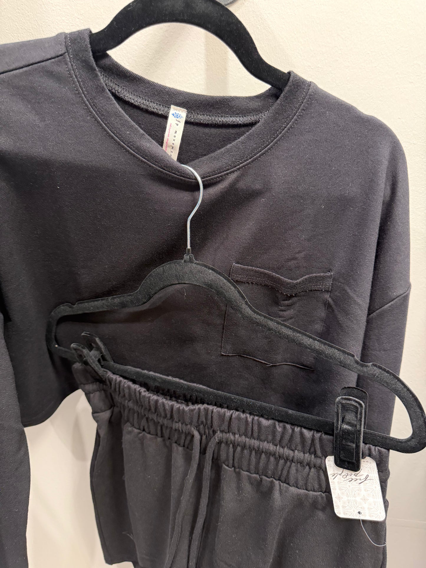 Free People Movement Sunny Set, NWT Size Small - Black, 2 Piece Set Athleisure