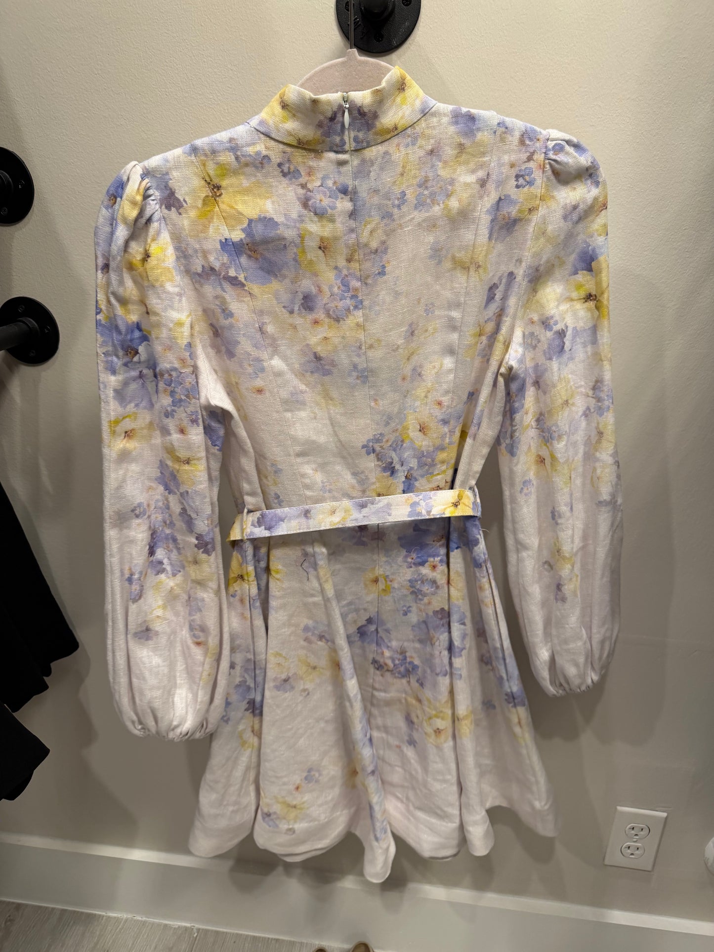 Zimmermann Blue Mini Long Sleeve with Belt, Size 1