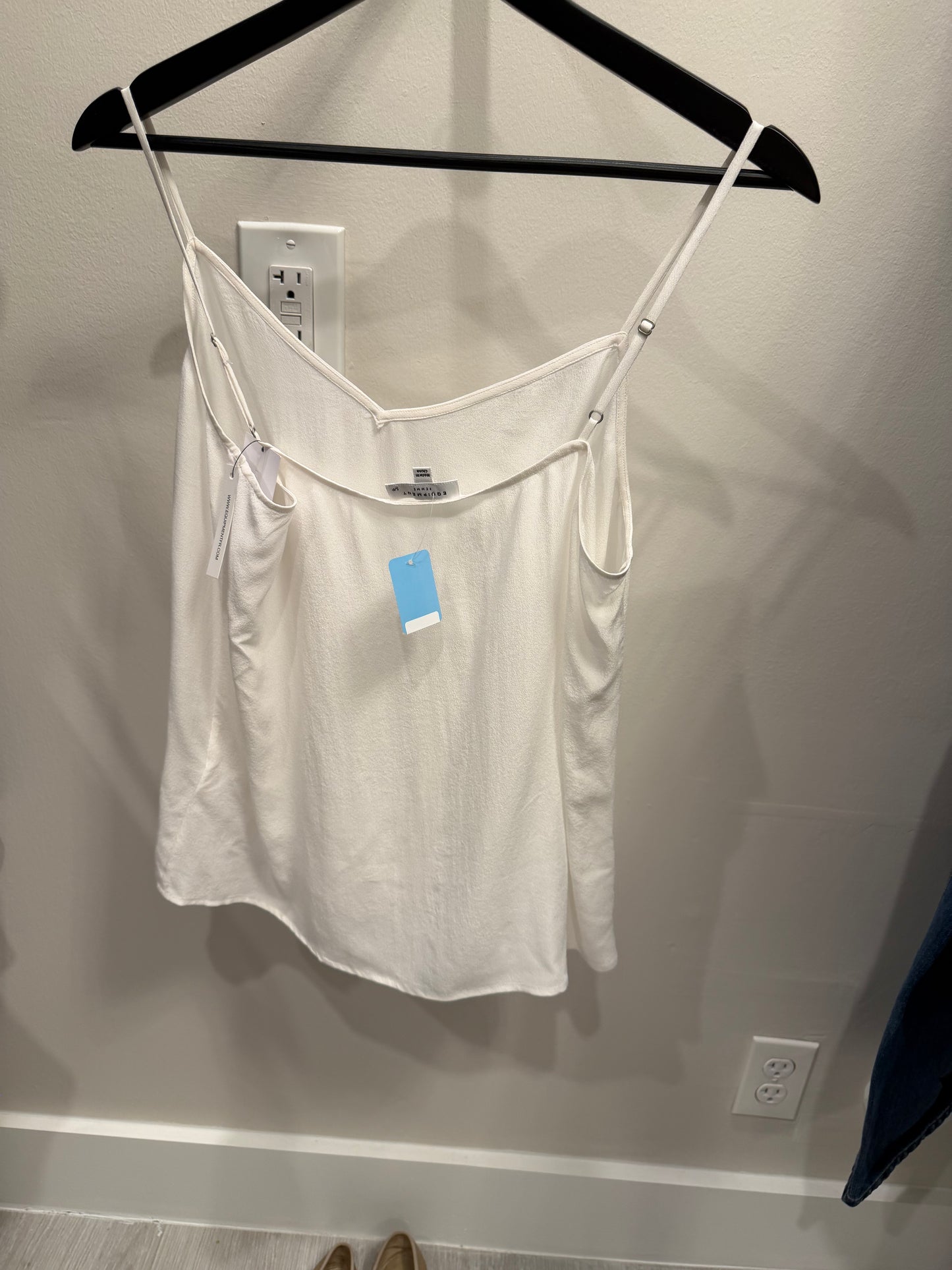 Equipment Femme White Silk Cami, NWT, Size S
