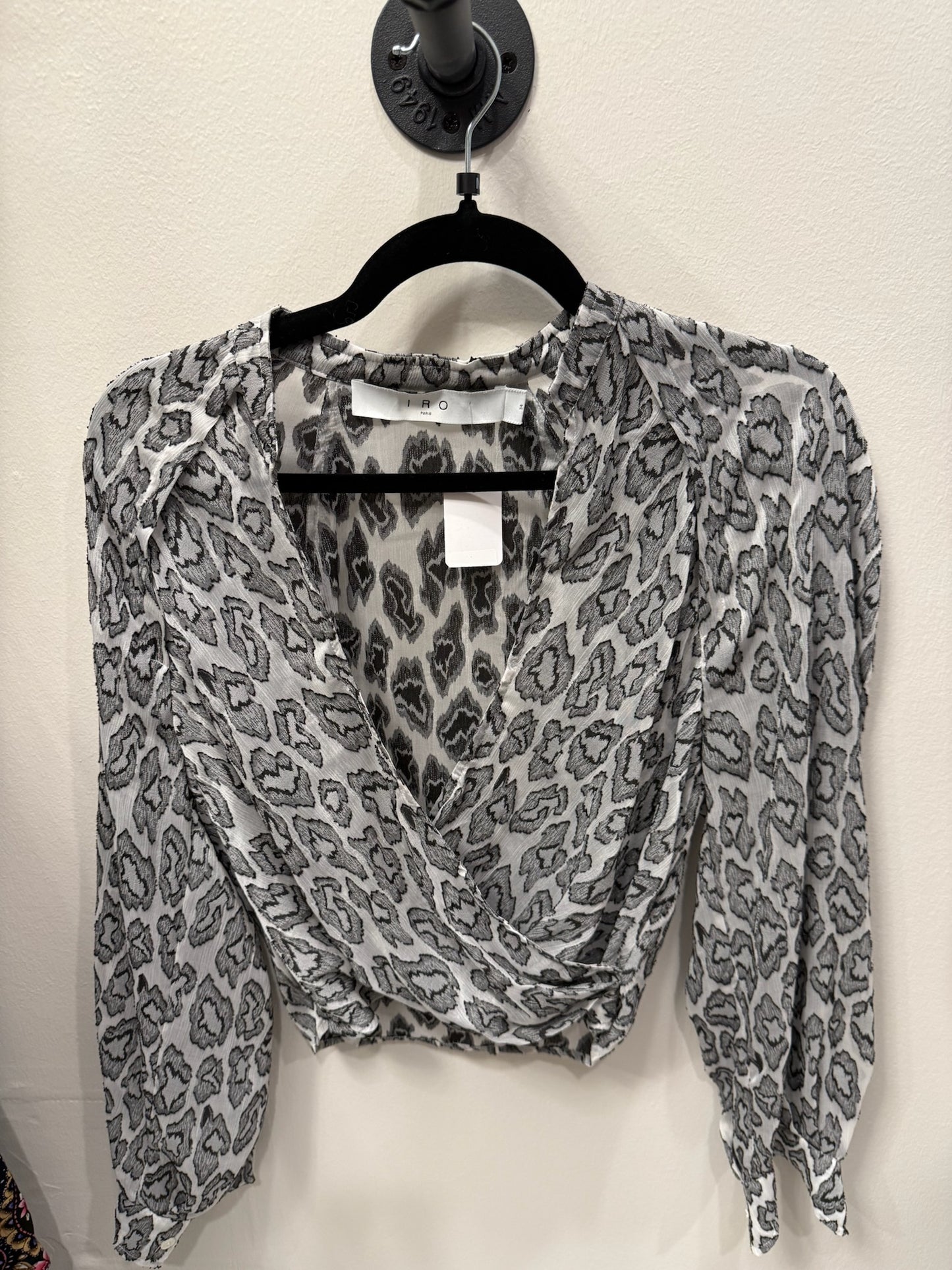 IRO Abstract Paris Tuba Blouse, Size 34