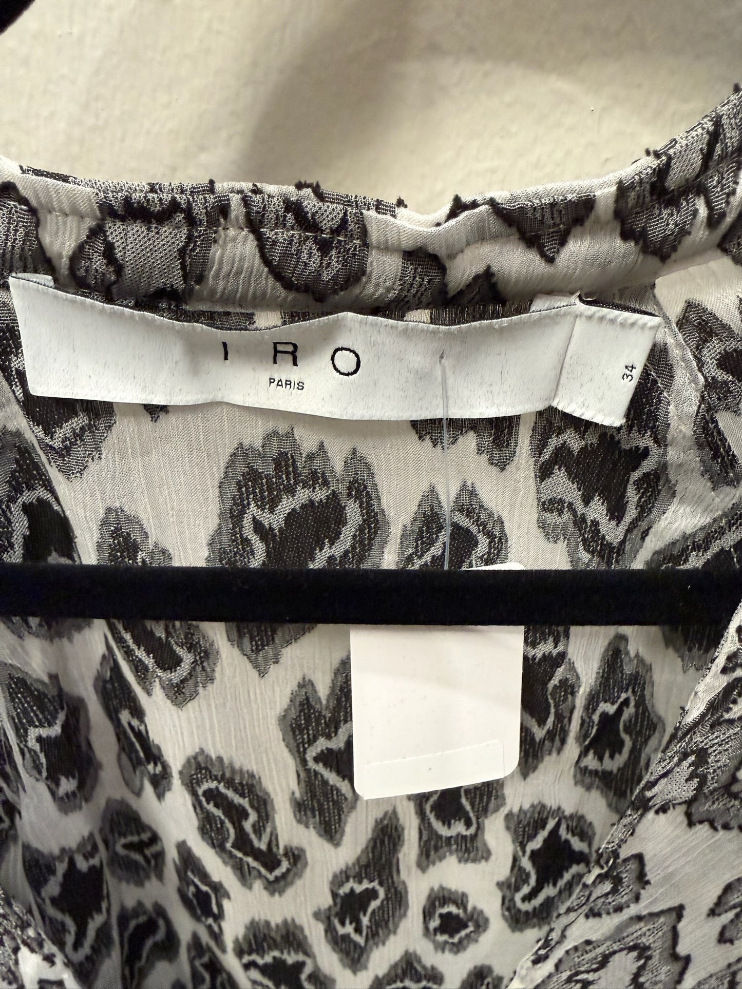 IRO Abstract Paris Tuba Blouse, Size 34