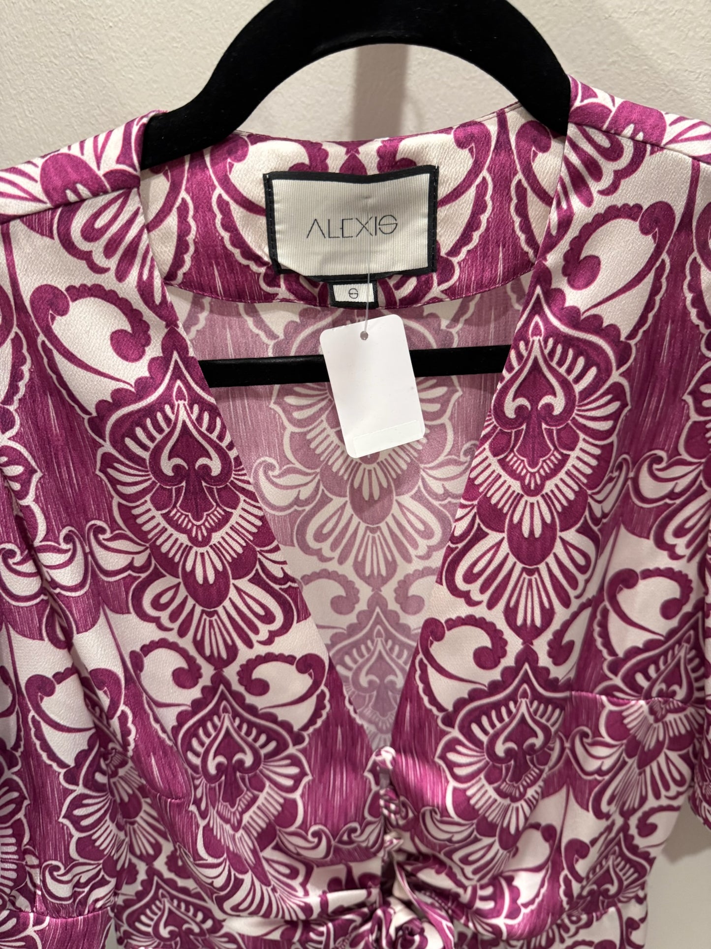 Alexis Purple and White Romper, Size S