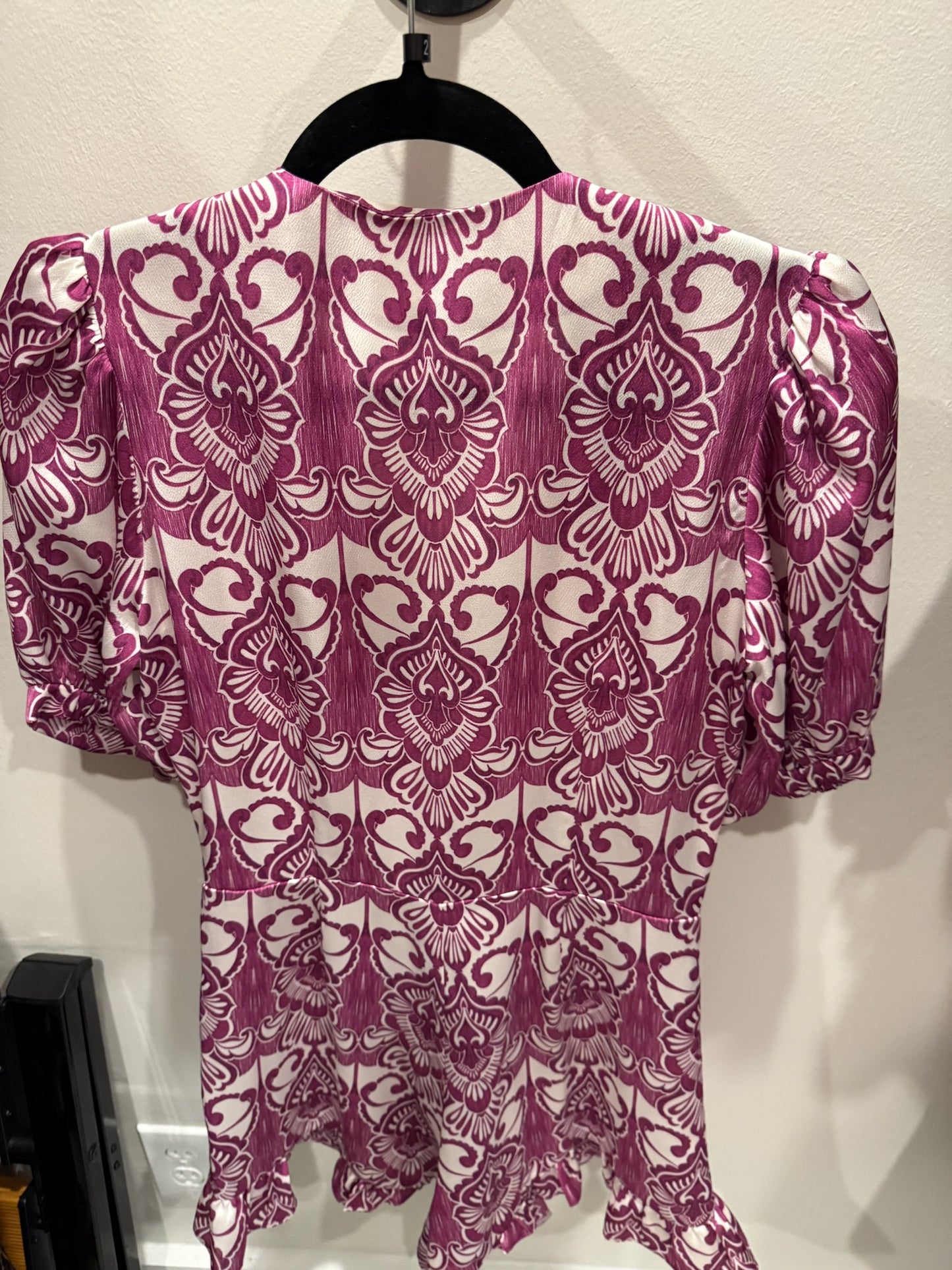 Alexis Purple and White Romper, Size S