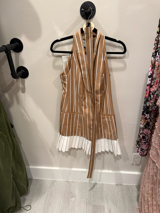 Alexis Tan Stripe, Sleeveless Dress, NWT, Size XS
