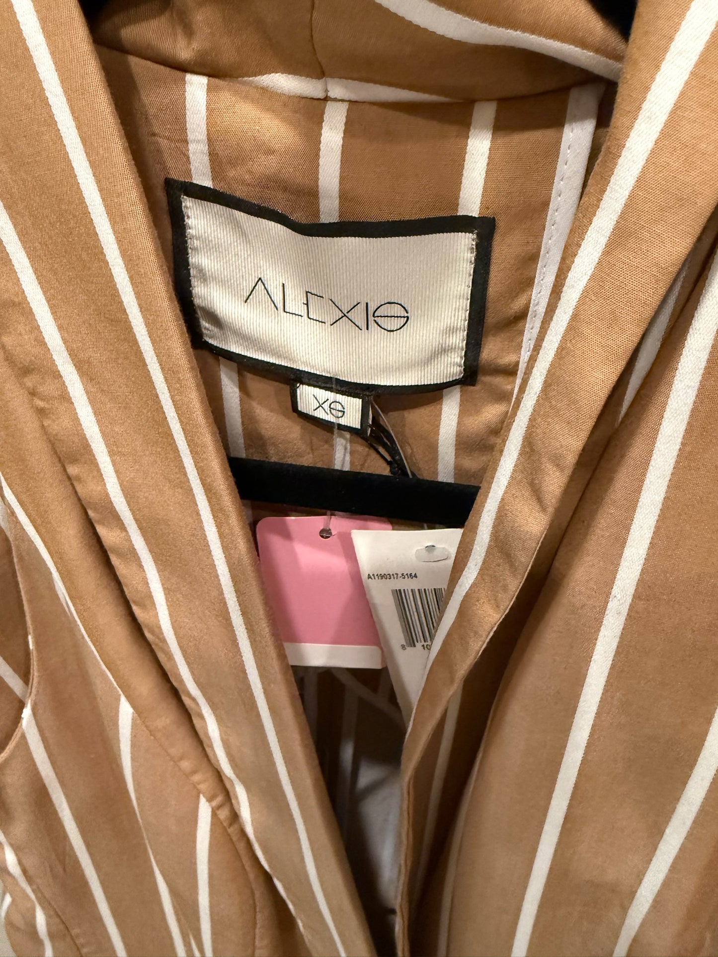 Alexis Tan Stripe, Sleeveless Dress, NWT, Size XS