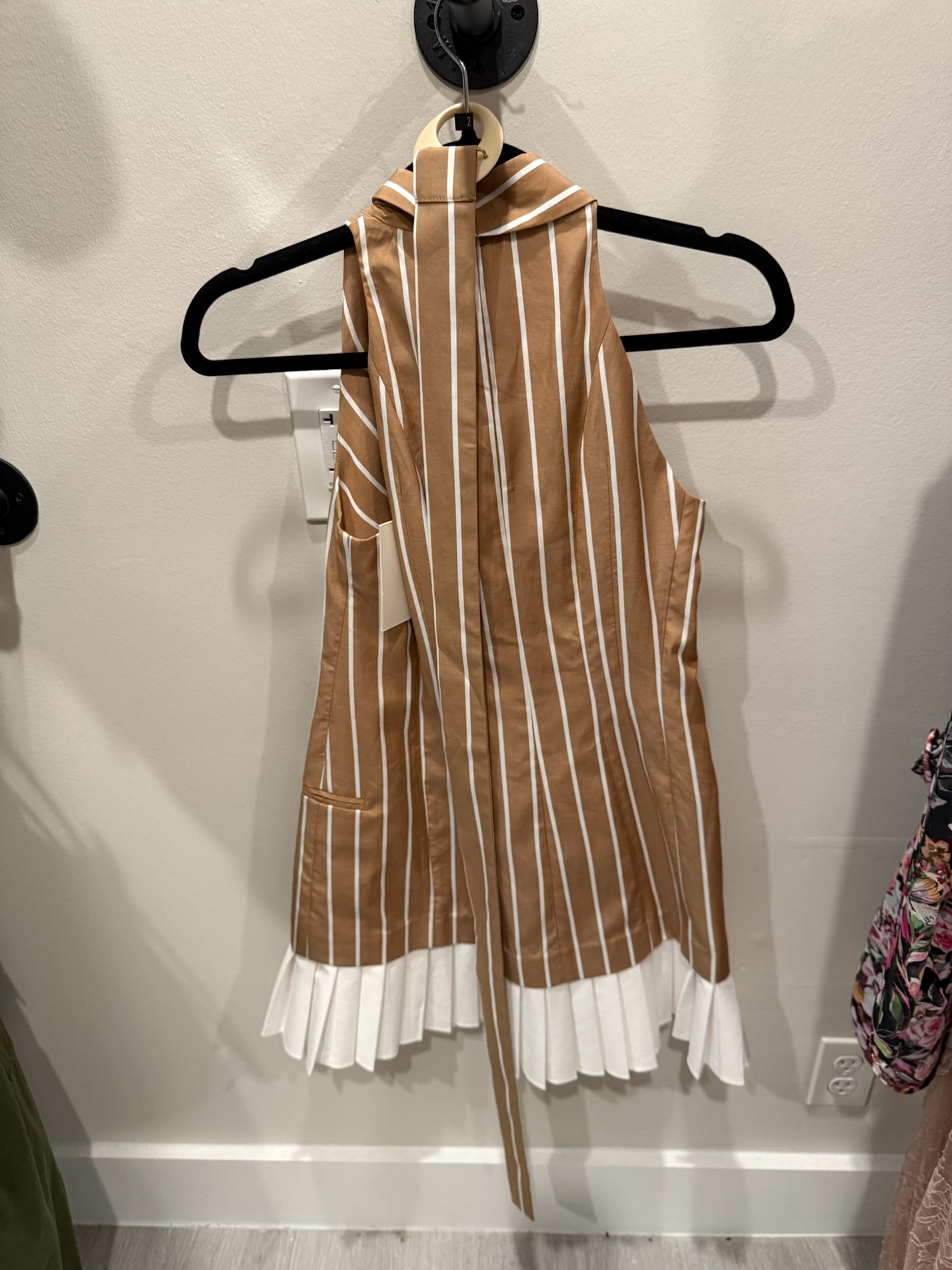 Alexis Tan Stripe, Sleeveless Dress, NWT, Size XS