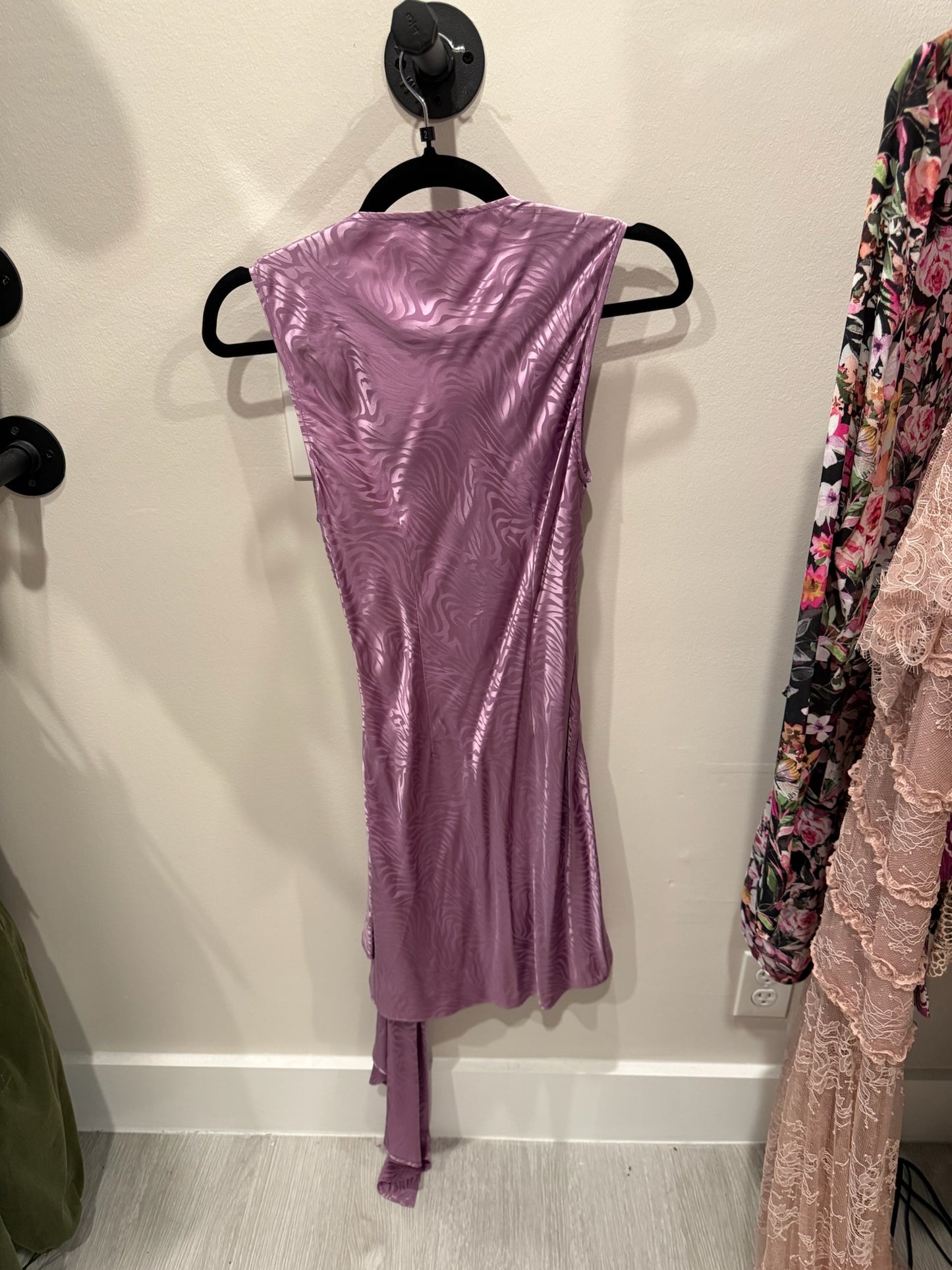 Ronny Kobo Purple Silk Dress, Size S