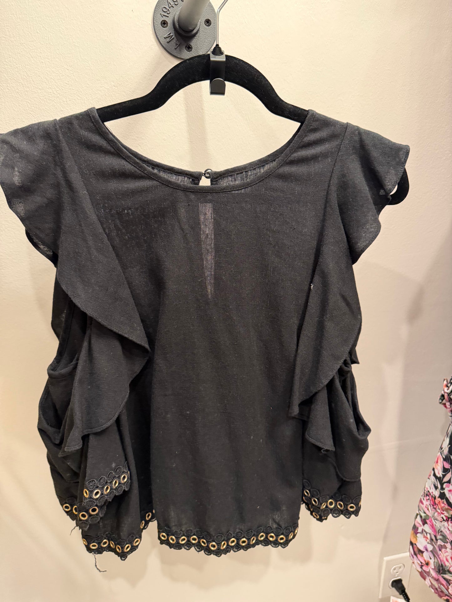 MISA LA Black and Gold Detail Top and Skort Set, Size S