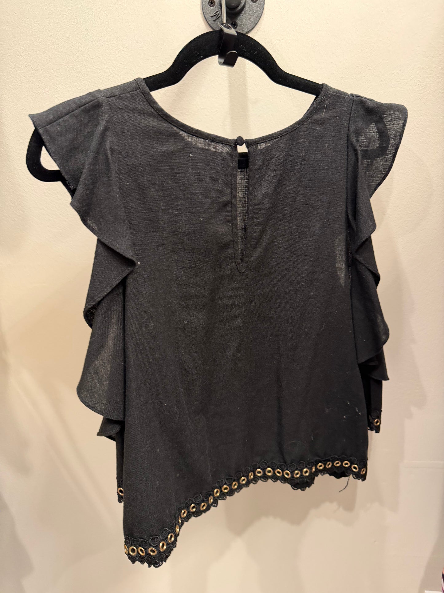 MISA LA Black and Gold Detail Top and Skort Set, Size S