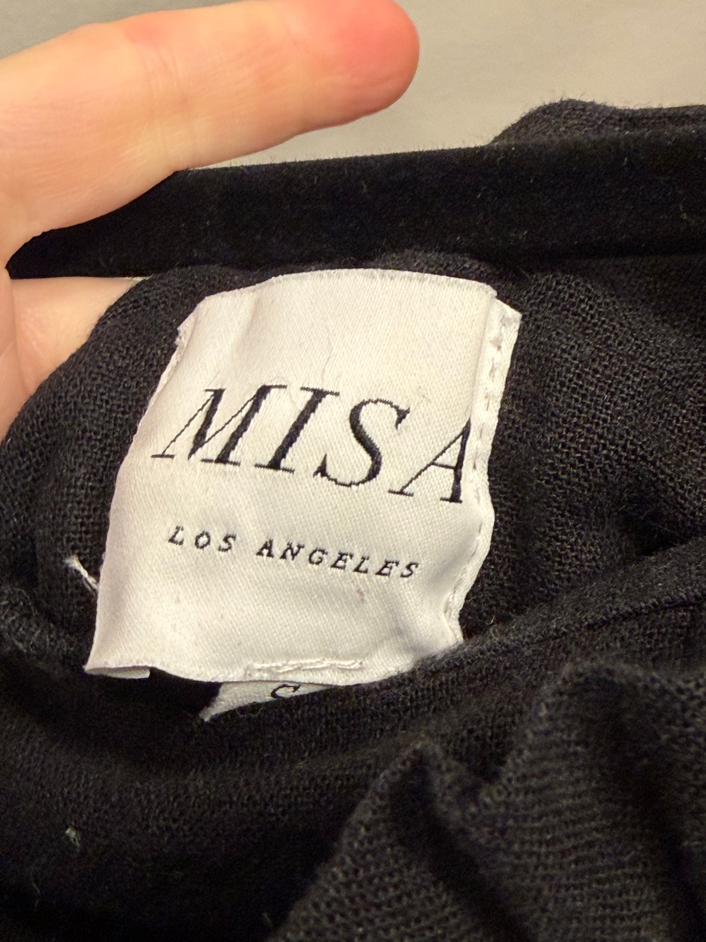 MISA LA Black and Gold Detail Top and Skort Set, Size S