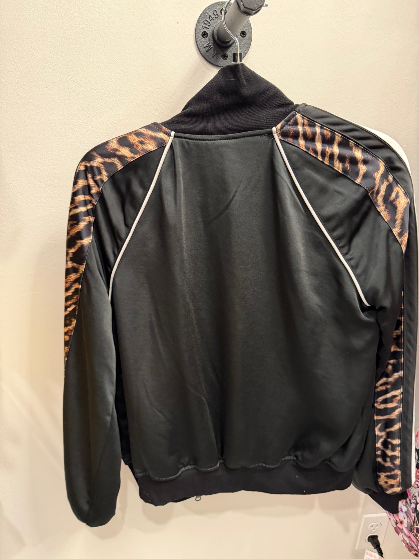 Pam and Gela Jumpsuit Set Black Green Leopard, Size S