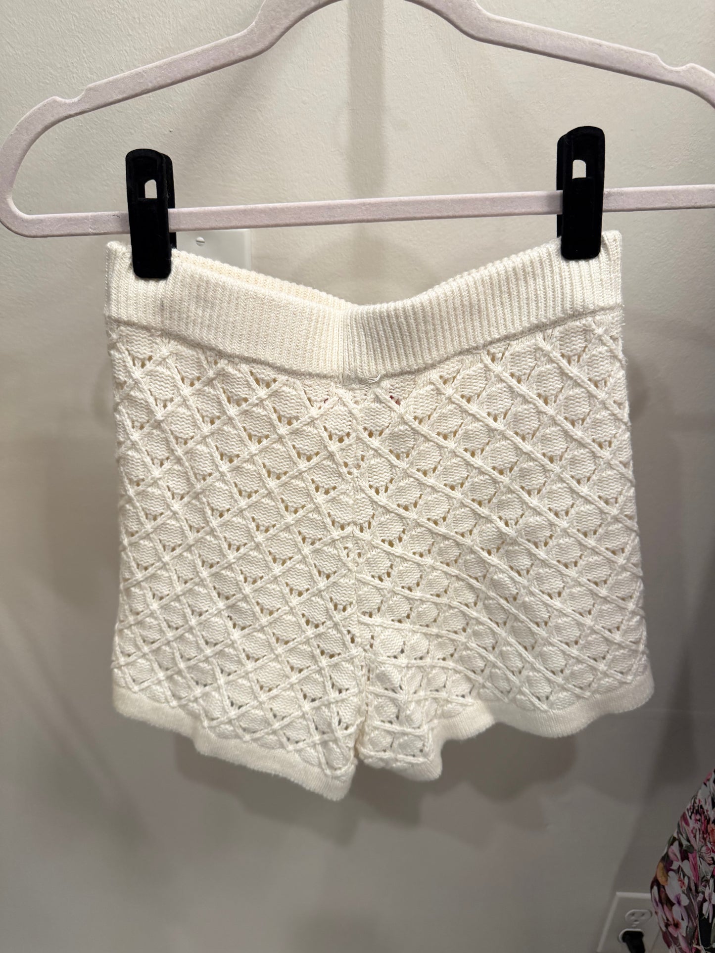 Kilte Ivory Knit Shirt/Short 2 PC Set, Size 0