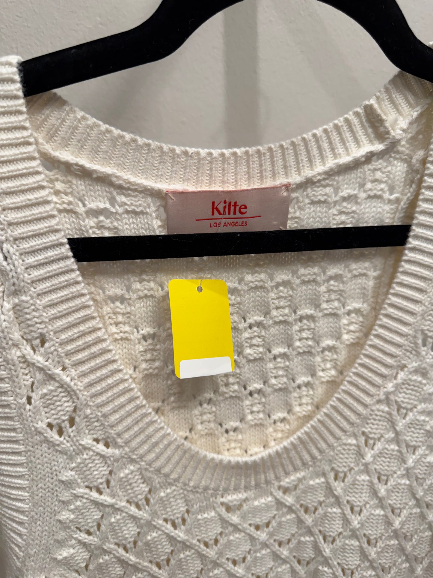 Kilte Ivory Knit Shirt/Short 2 PC Set, Size 0