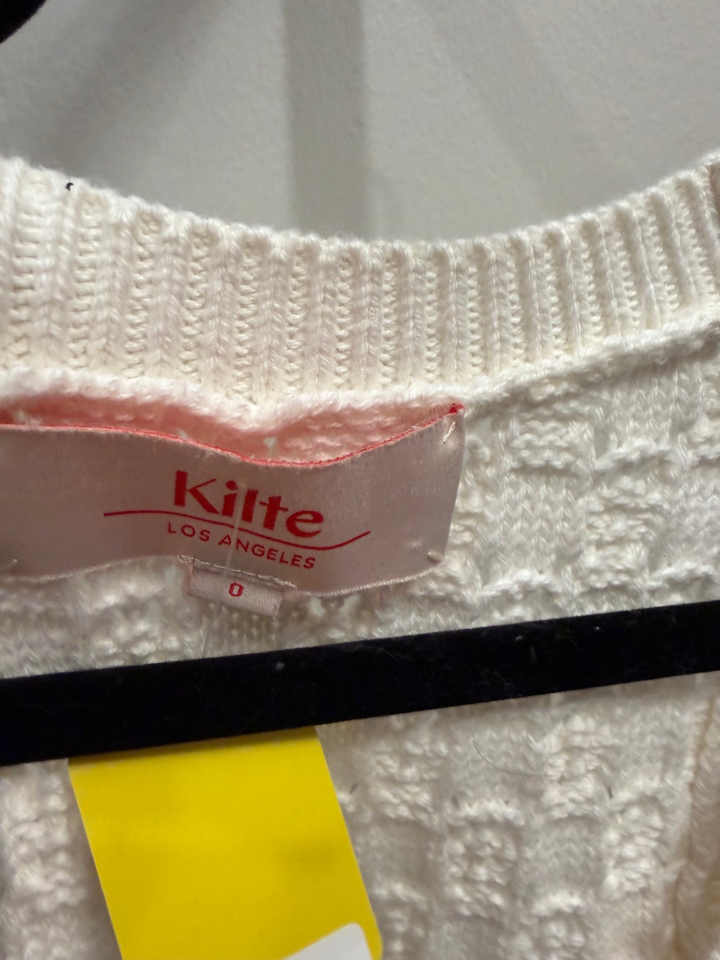 Kilte Ivory Knit Shirt/Short 2 PC Set, Size 0