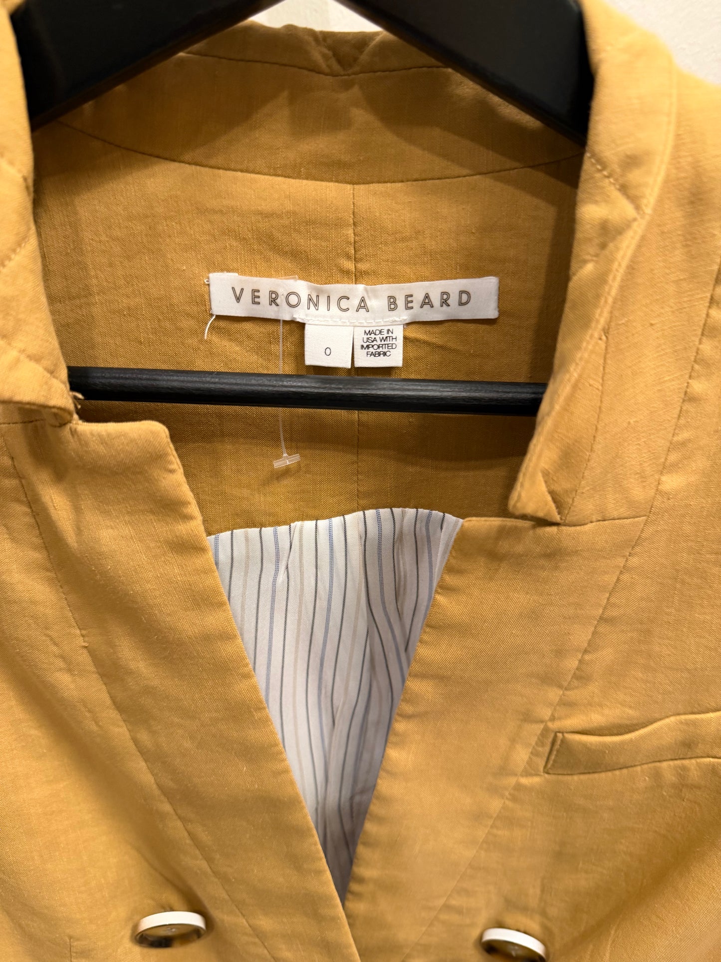 Veronica Beard Tan Vest and Short Set, Size 0/2