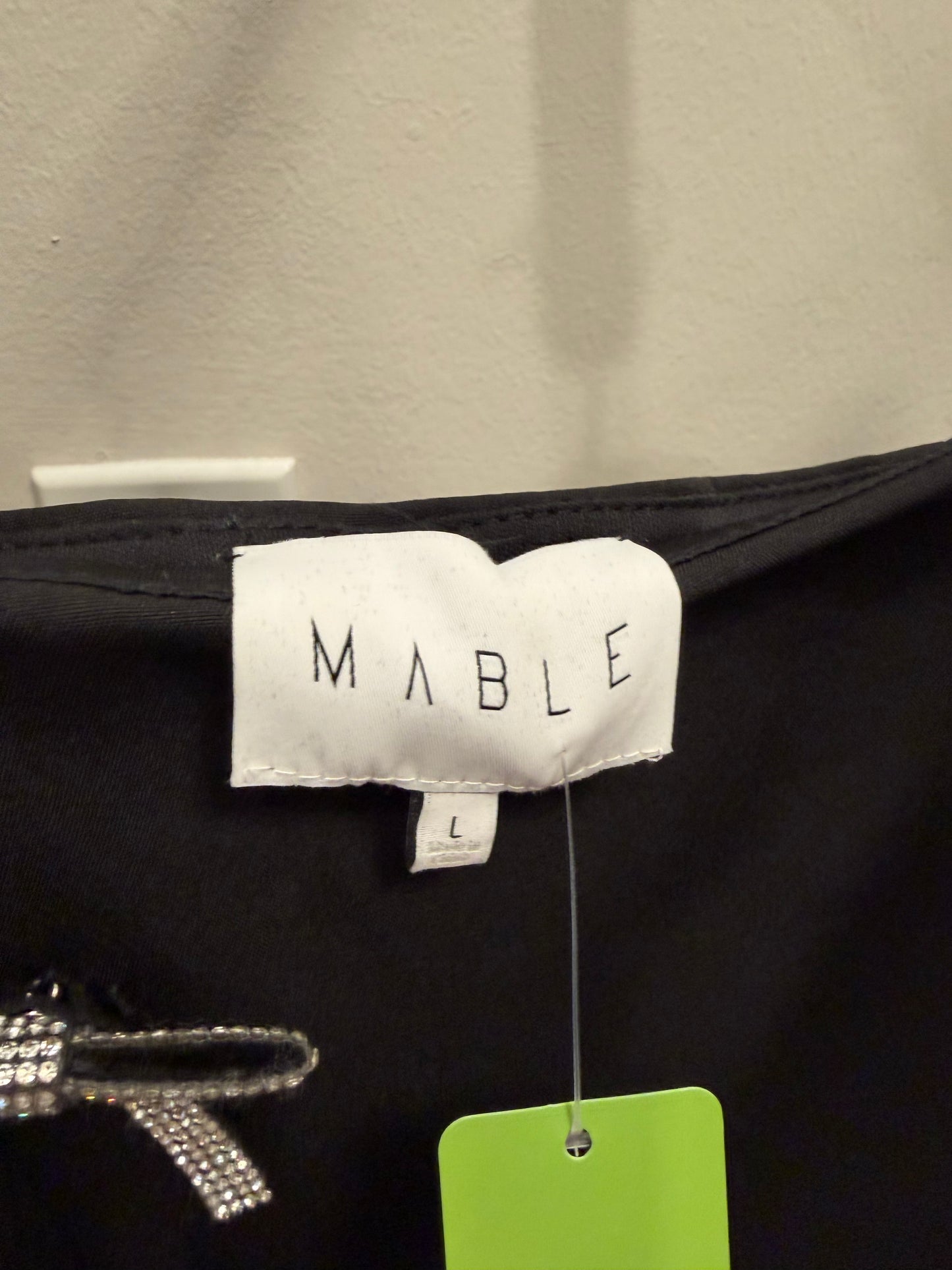 Mable Black Crystal Bow Skirt Size  L