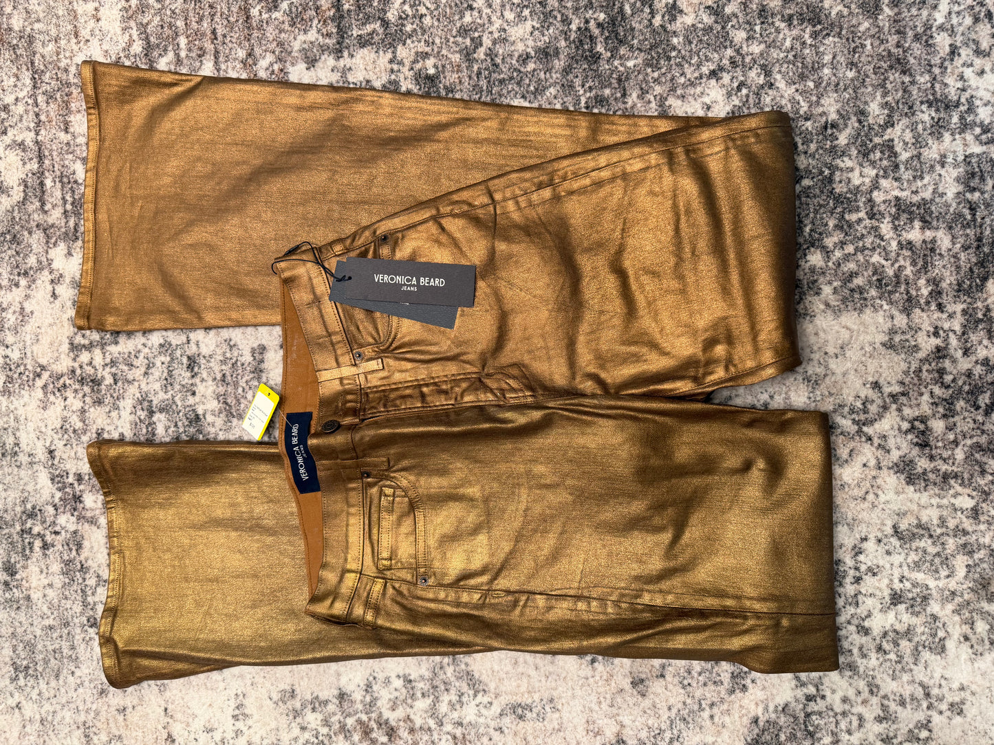 Veronica Beard Gold Coated Denim, NWT, Size 29