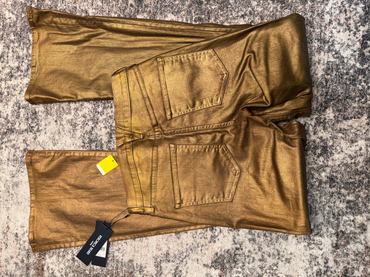 Veronica Beard Gold Coated Denim, NWT, Size 29