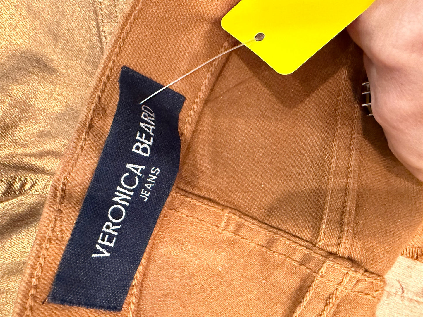 Veronica Beard Gold Coated Denim, NWT, Size 29