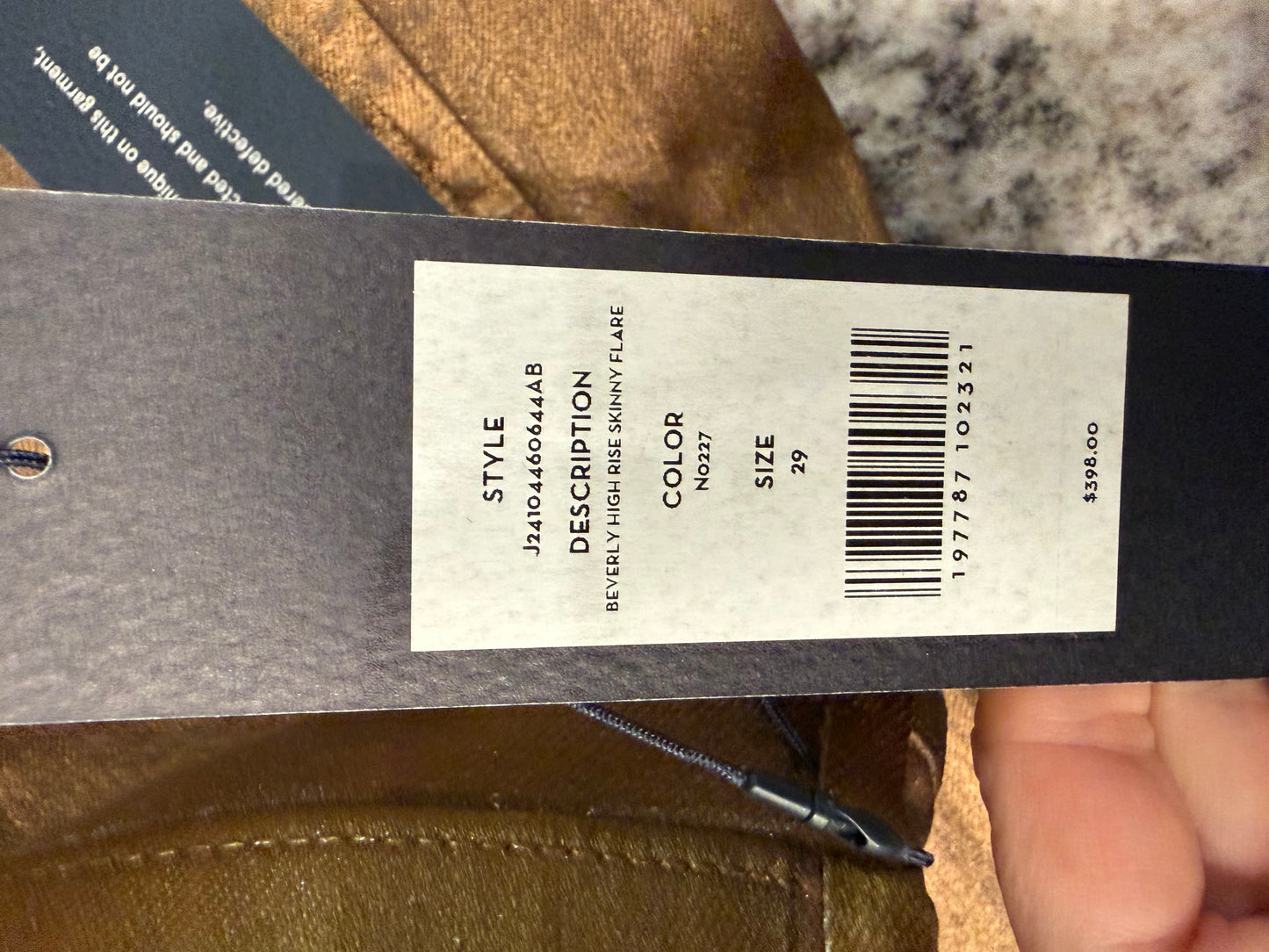 Veronica Beard Gold Coated Denim, NWT, Size 29