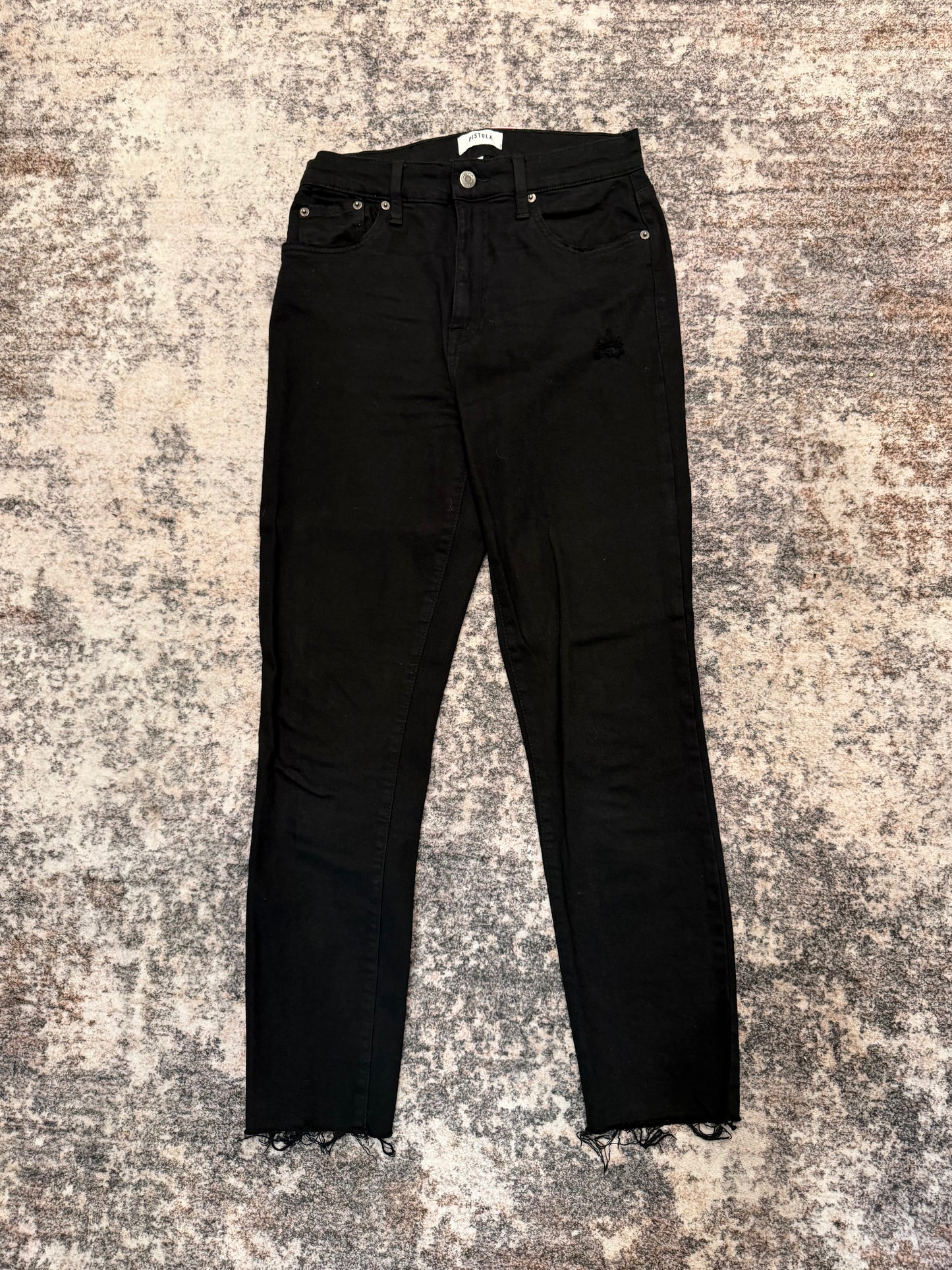 Pistola Black Straight Jeans, Size 28