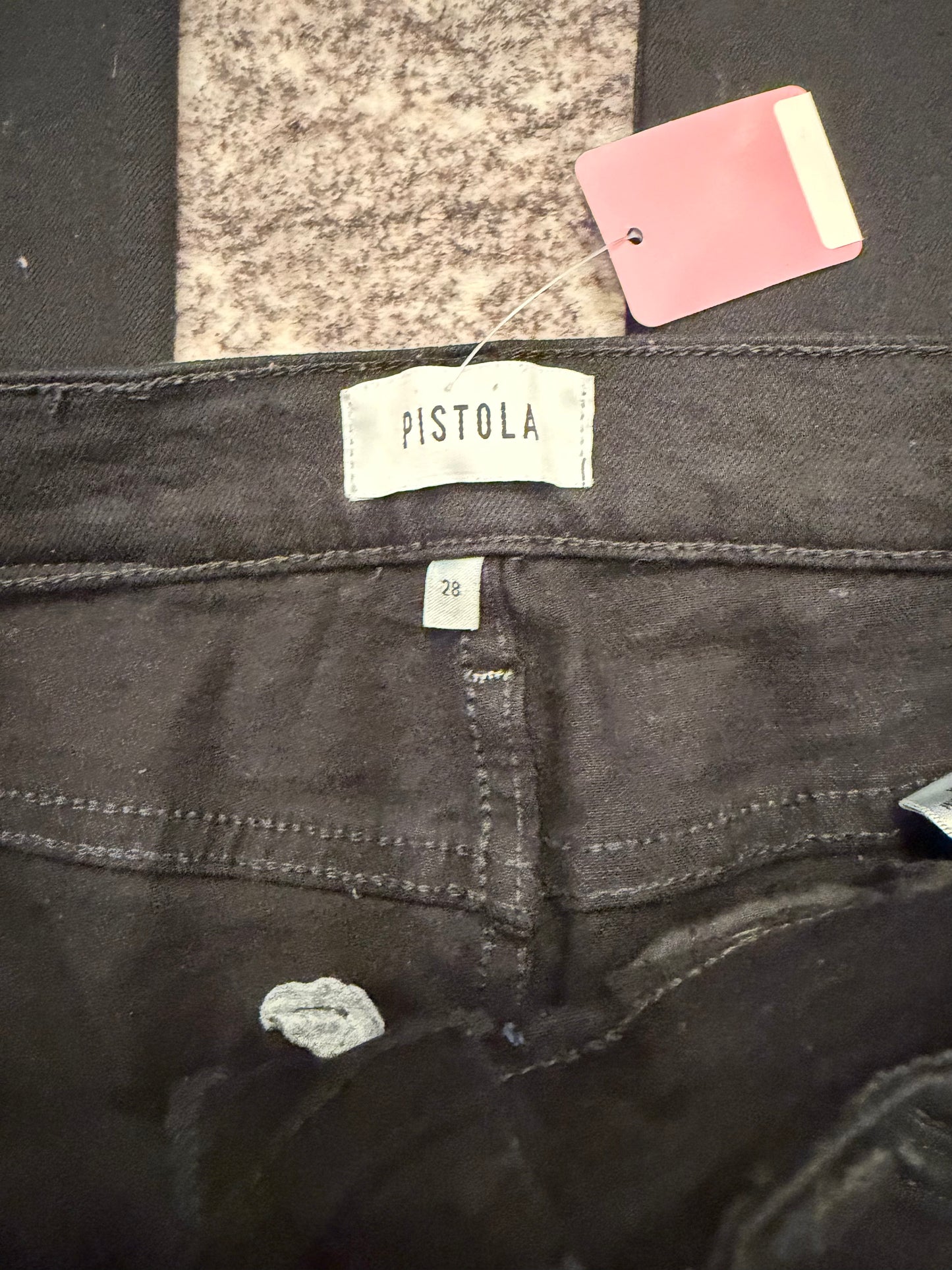 Pistola Black Straight Jeans, Size 28
