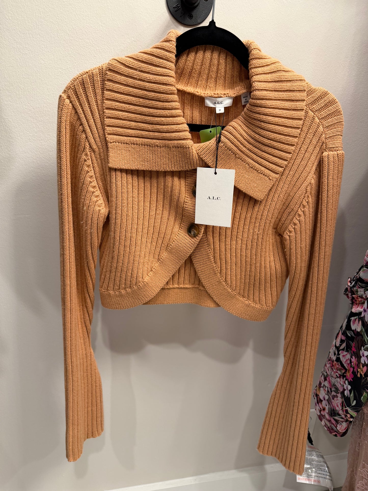 ALC Tinsley Cotton & Wool Crop Cardigan, NWT, Size M