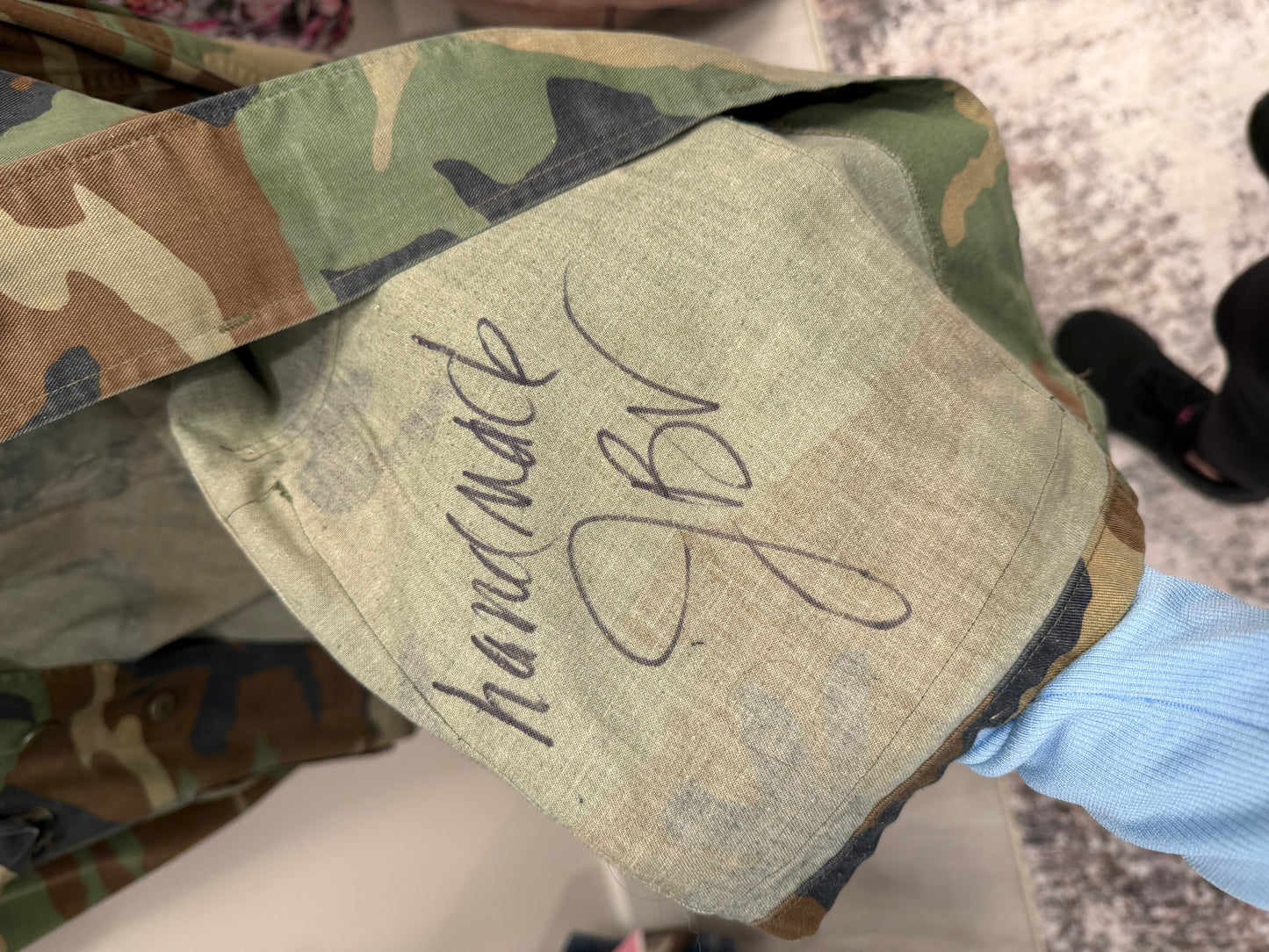 Camo Jacket With Gold Design, One Size
