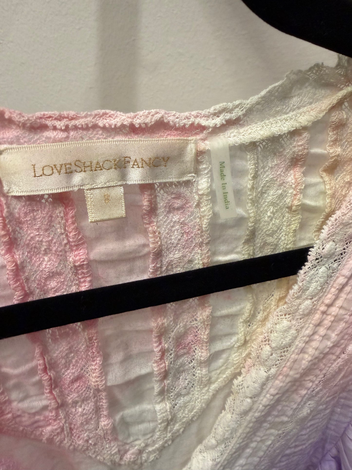 LoveShackFancy Pastel Tie Dye Dress, Size S