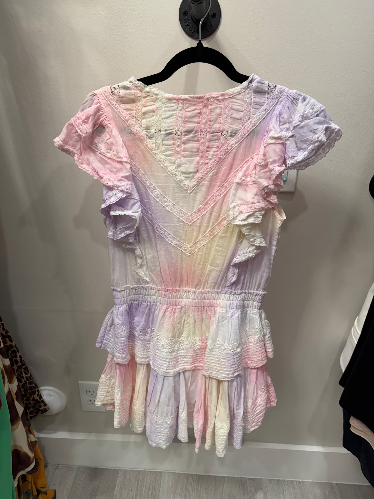 LoveShackFancy Pastel Tie Dye Dress, Size S
