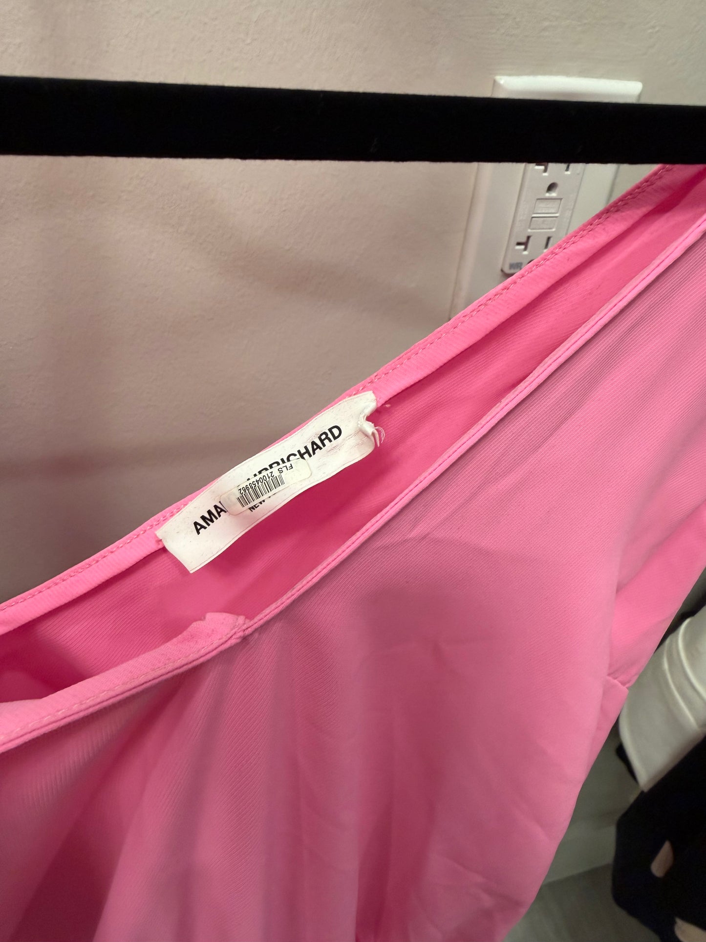 Amanda Uprichard Pink Dress with Bow Sleeves, Size M