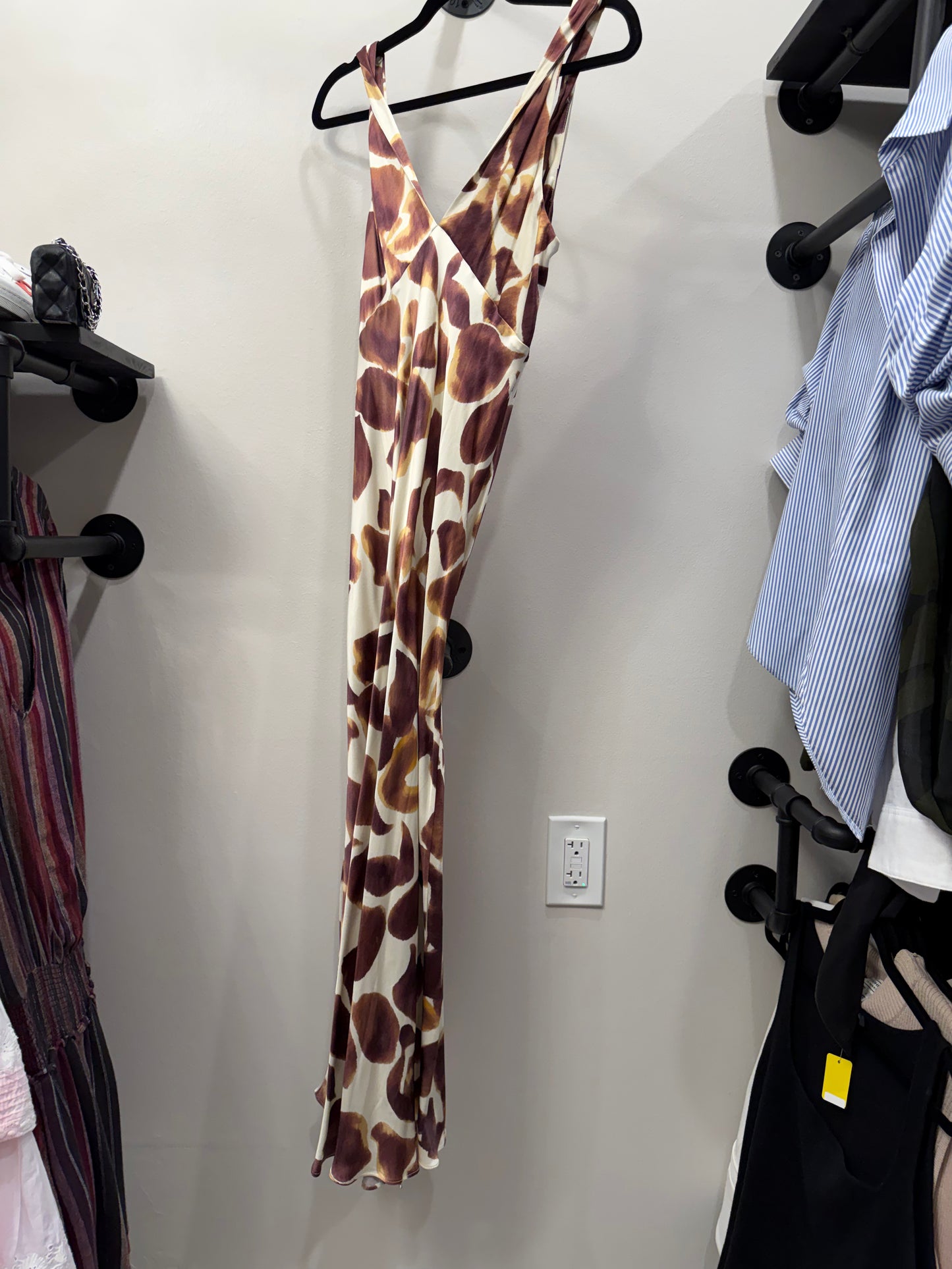 Rails Brown & Cream Animal Print Maxi Dress, Size M