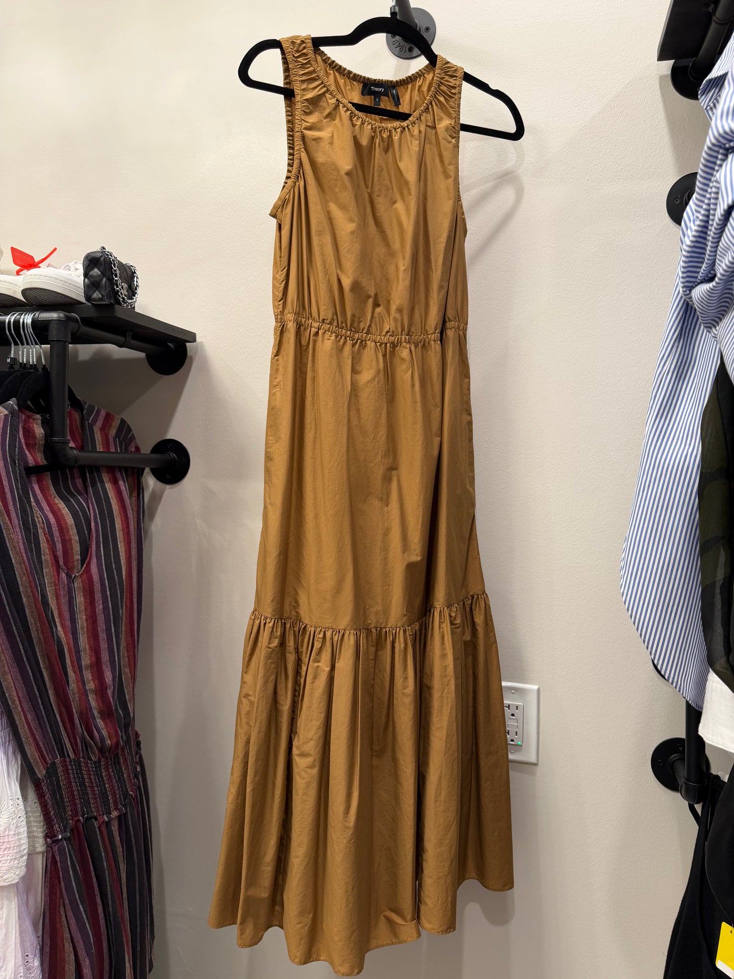 Theory Brown Maxi Dress, Size S