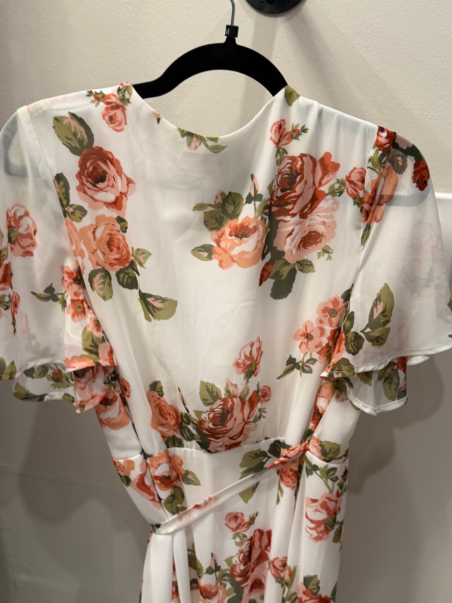 Show Me Your Mumu, White Dress with Red and Pink Floral, Size M