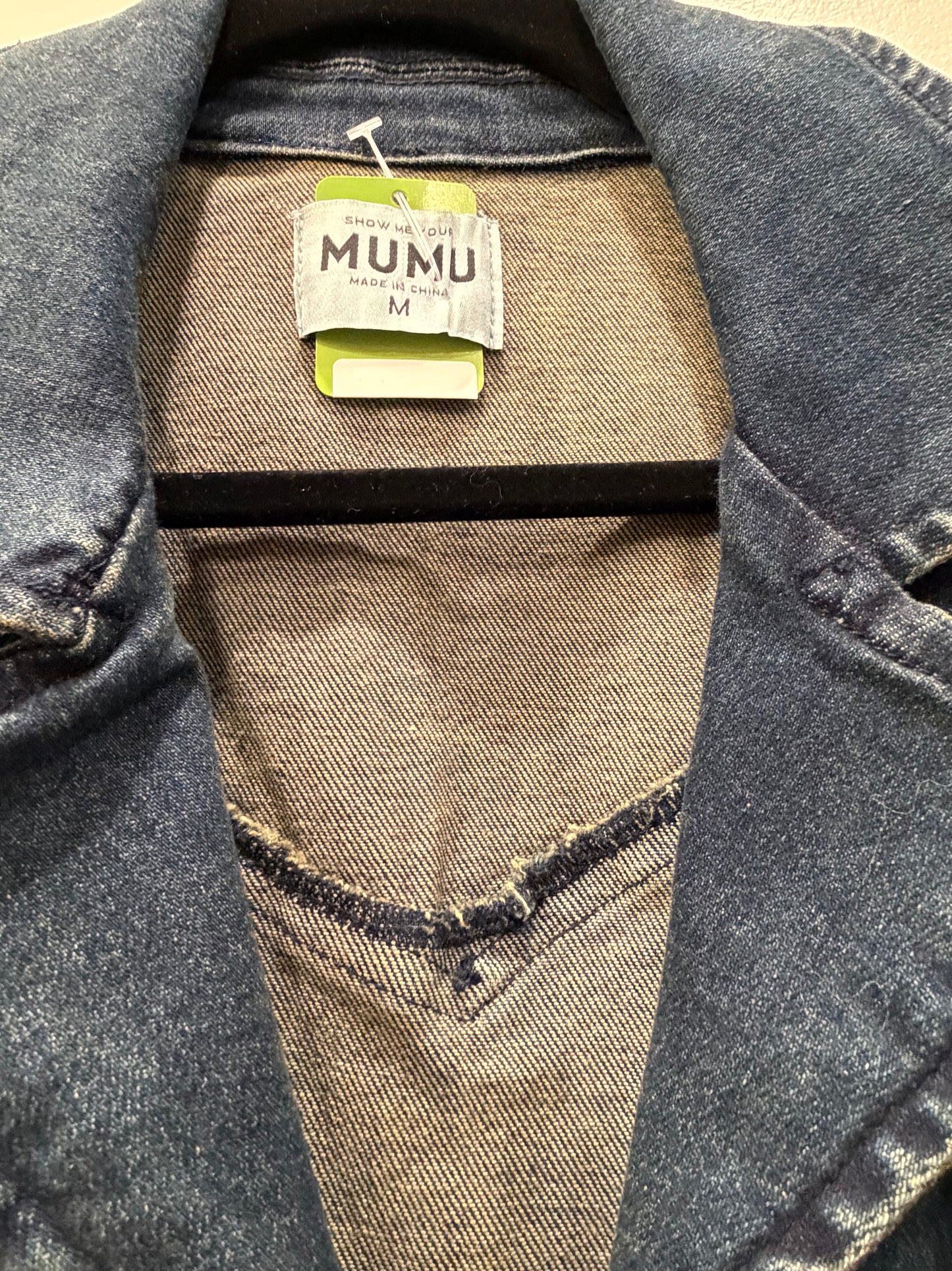 Show Me Your Mumu Dark Denim Jumpsuit with Belt, Size M