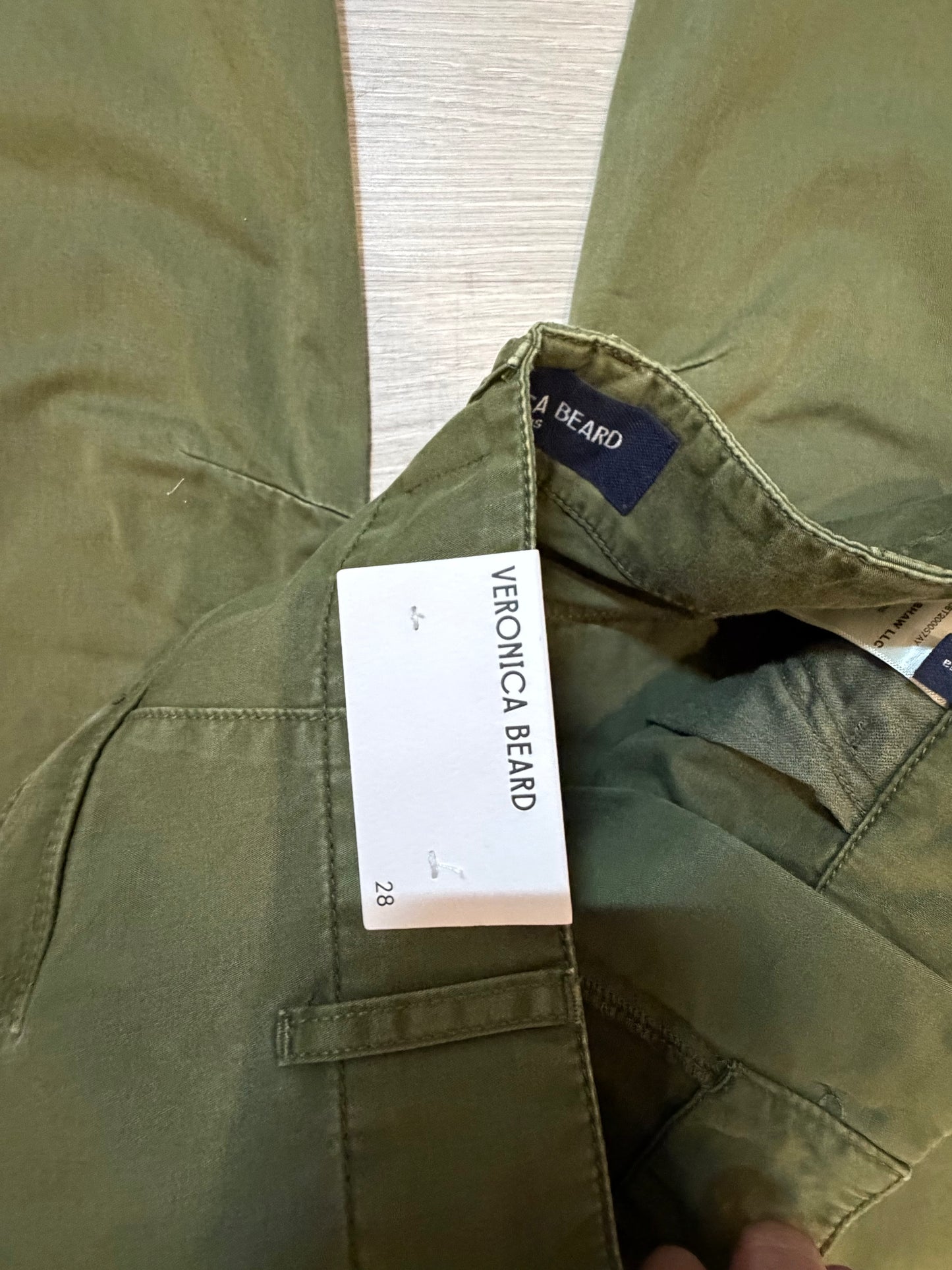 Veronica Beard Army Green Cargo Pants, NWT, Size 28