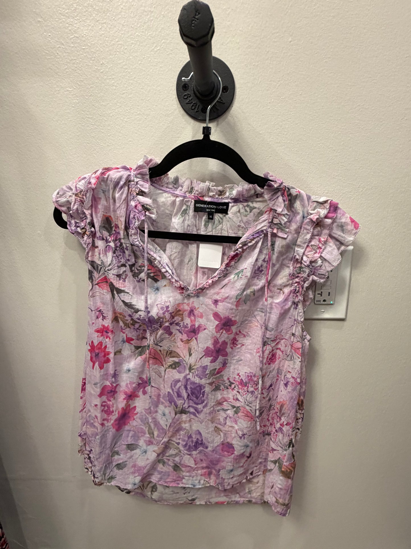 Generation Love Floral Cotton Top, Size XS