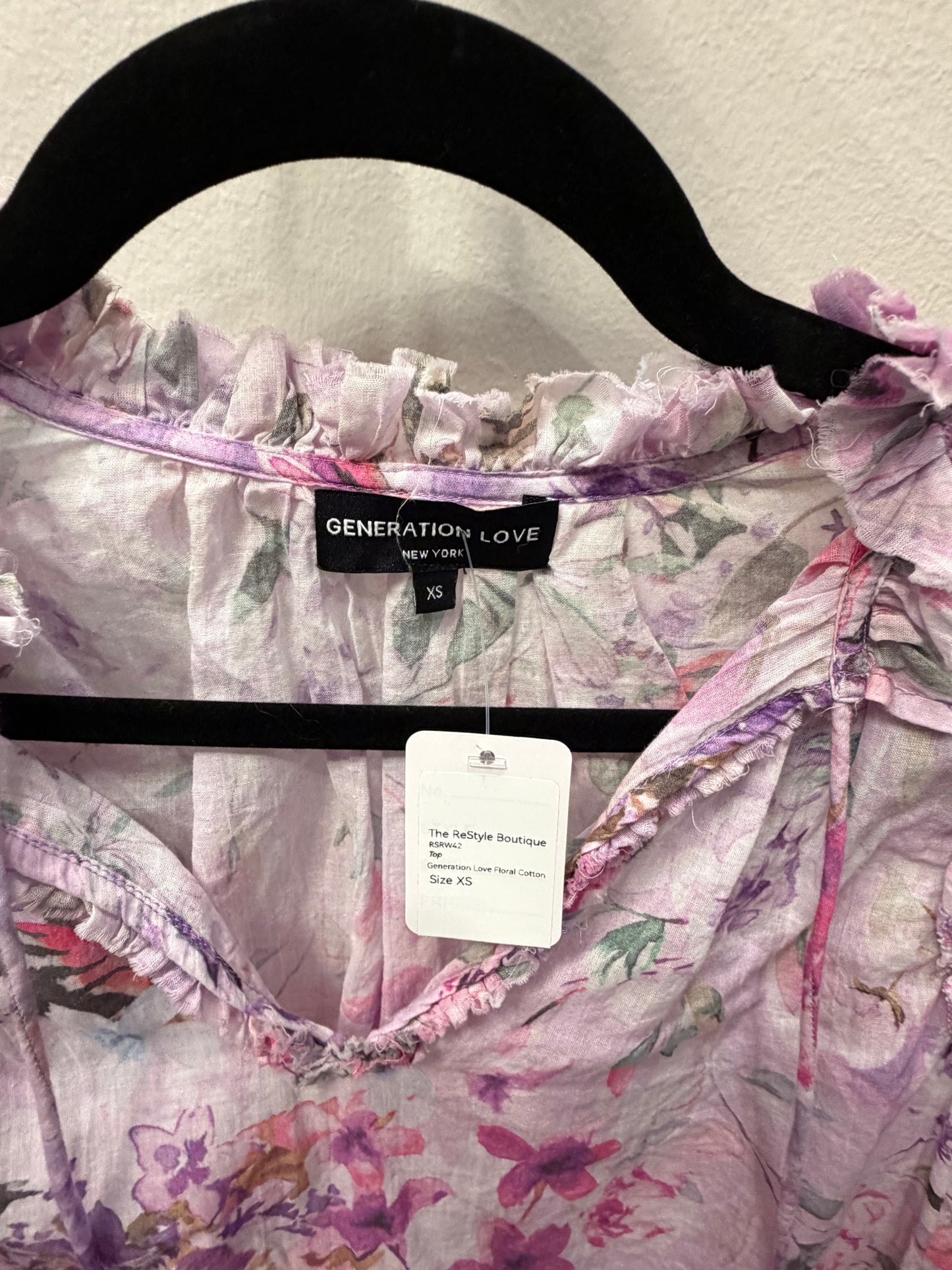 Generation Love Floral Cotton Top, Size XS