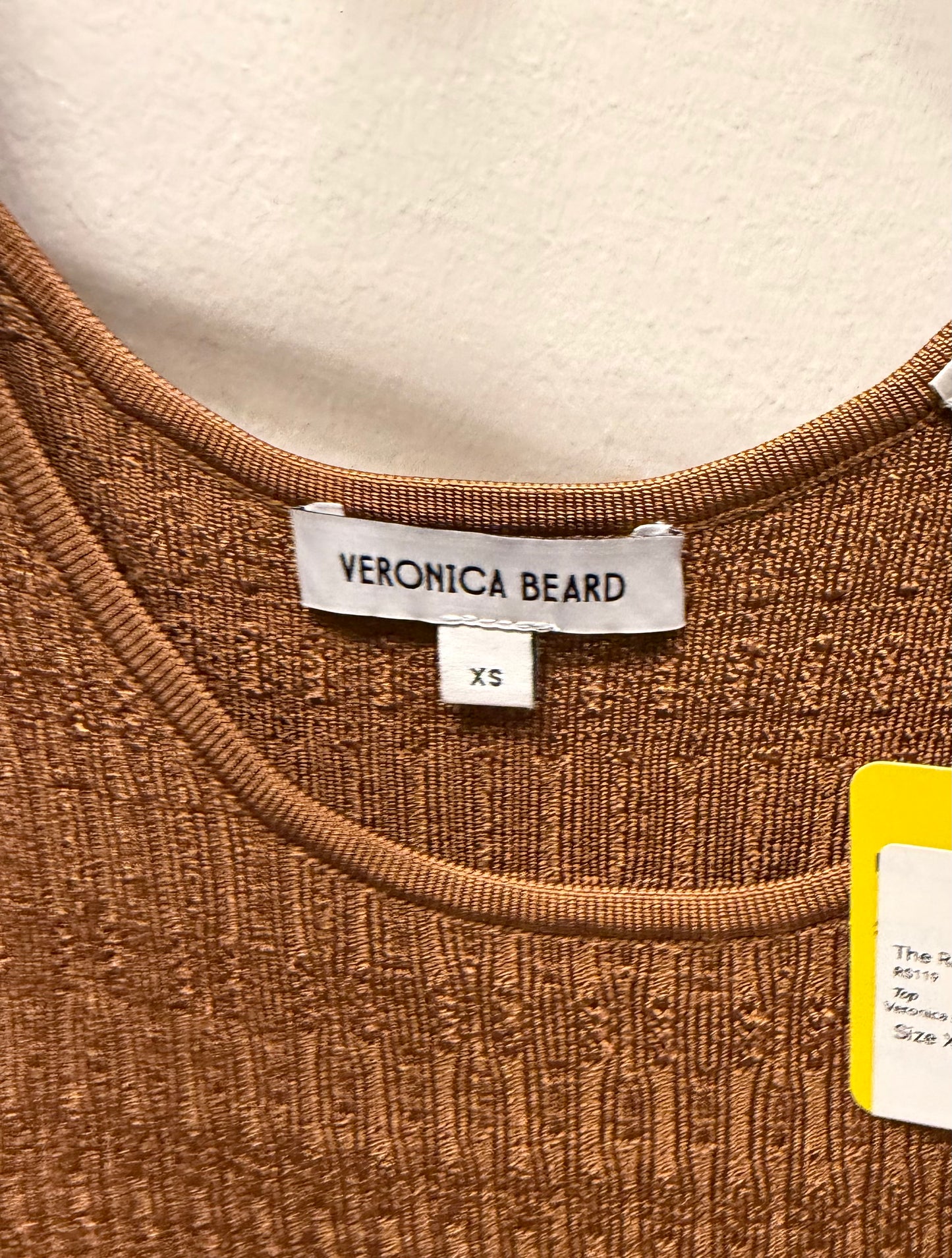 Veronica Beard Gold/Brown Sleeveless, Size XS