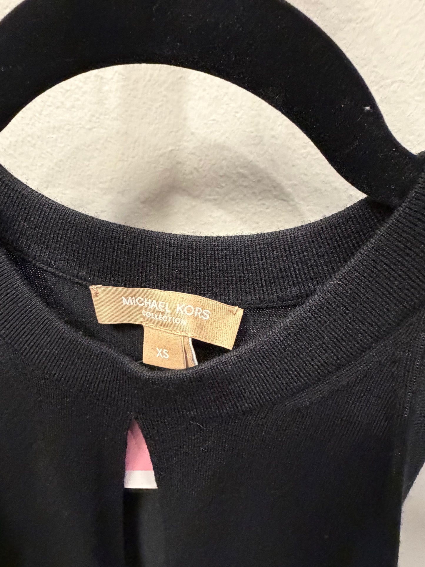 Michael Kors Black Sleeveless Top, Keyhole Neck, Size XS