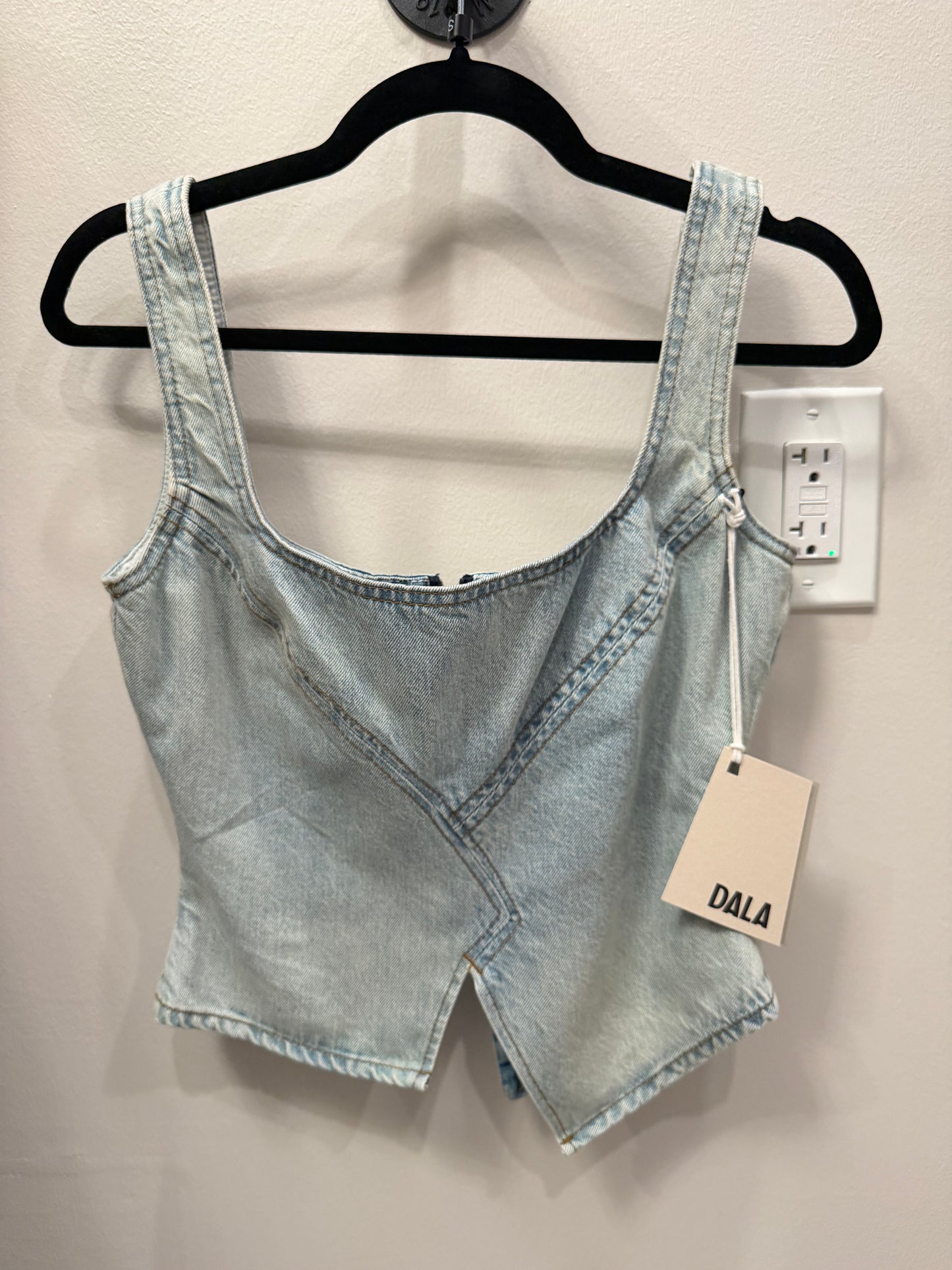 DALA Denim Zip Top, NWT, Size S
