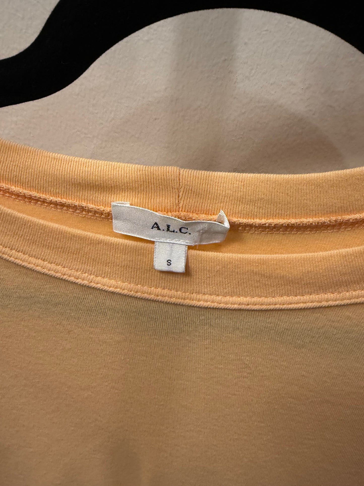 A.L.C. Peach Puffed Sleeve Top, Size Small