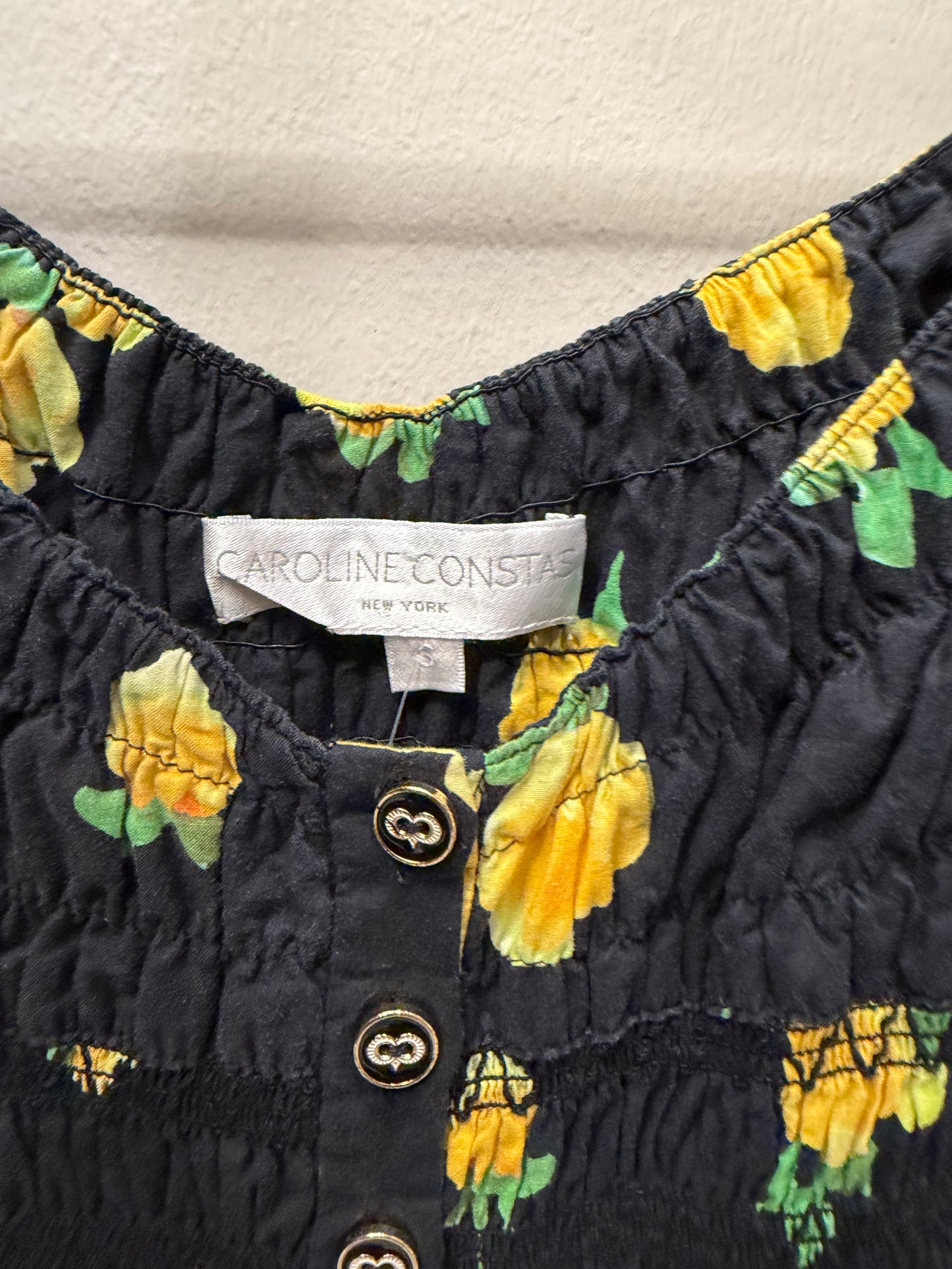 Caroline Black With Yellow Blouse, Size S