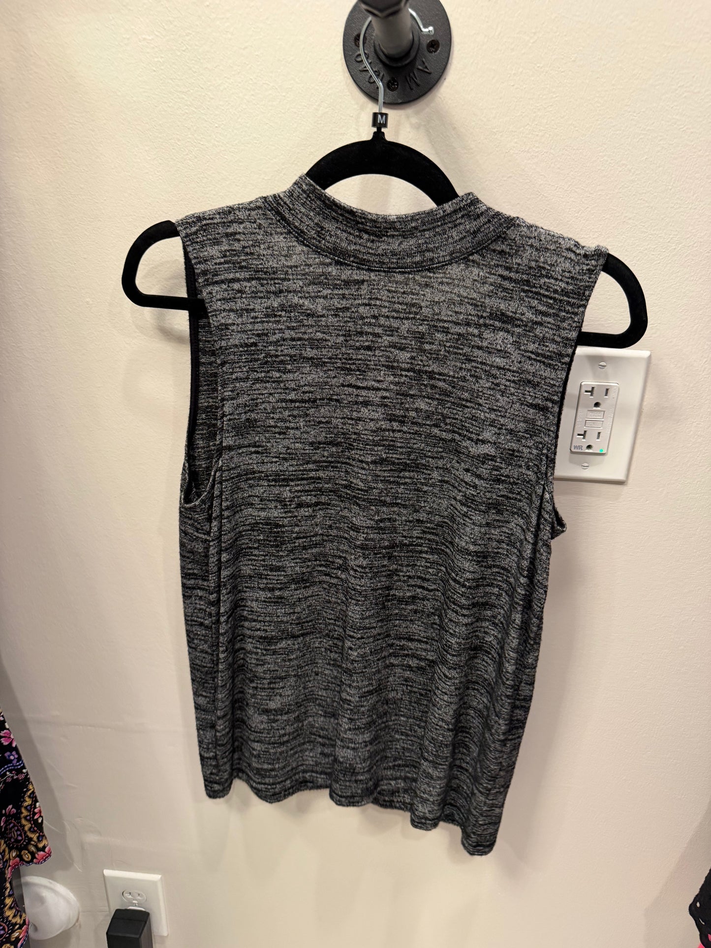 Rag & Bone Black and Silver Sleeveless Top, Size M
