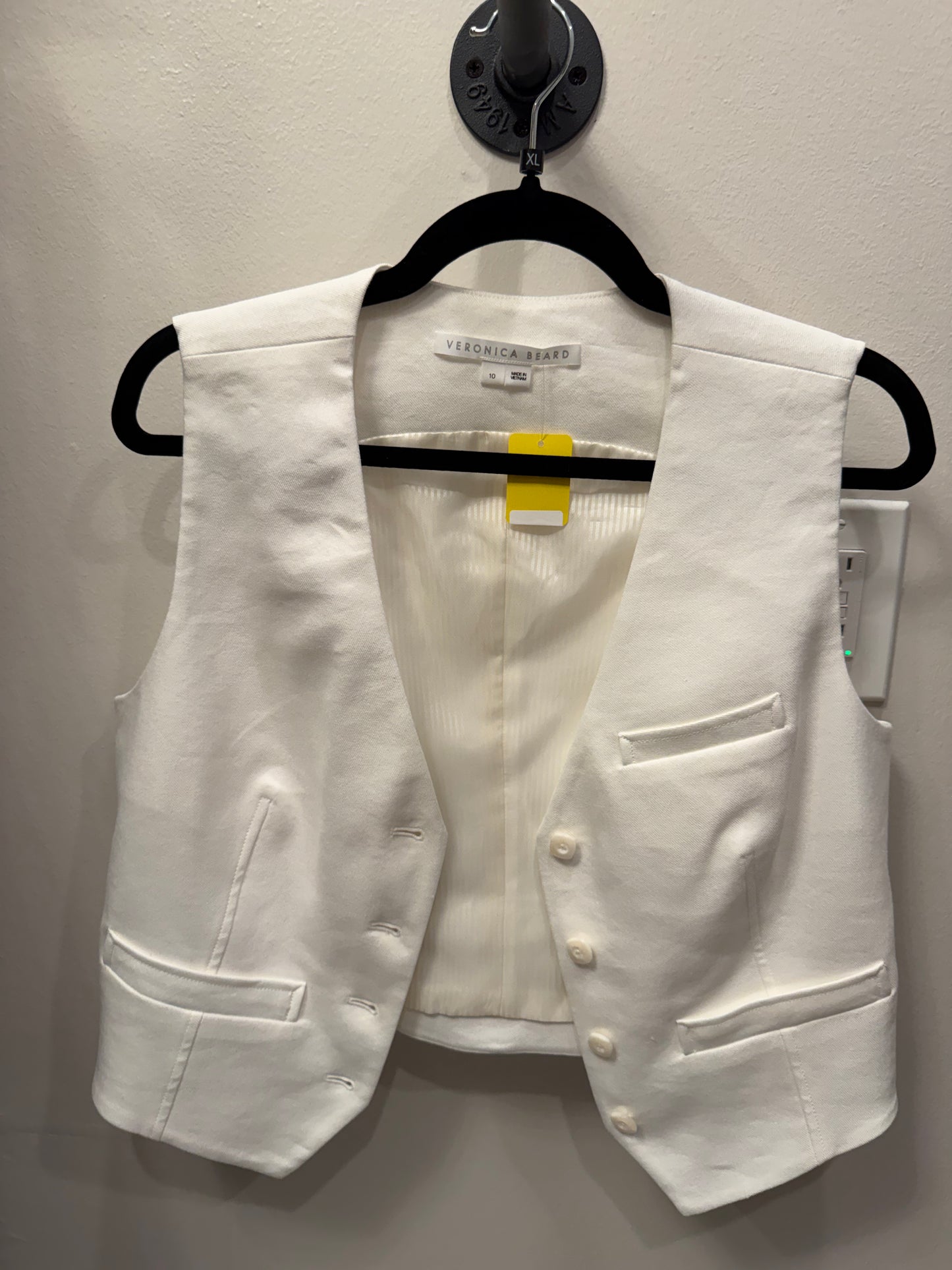 Veronica Beard White Vest, Size 10