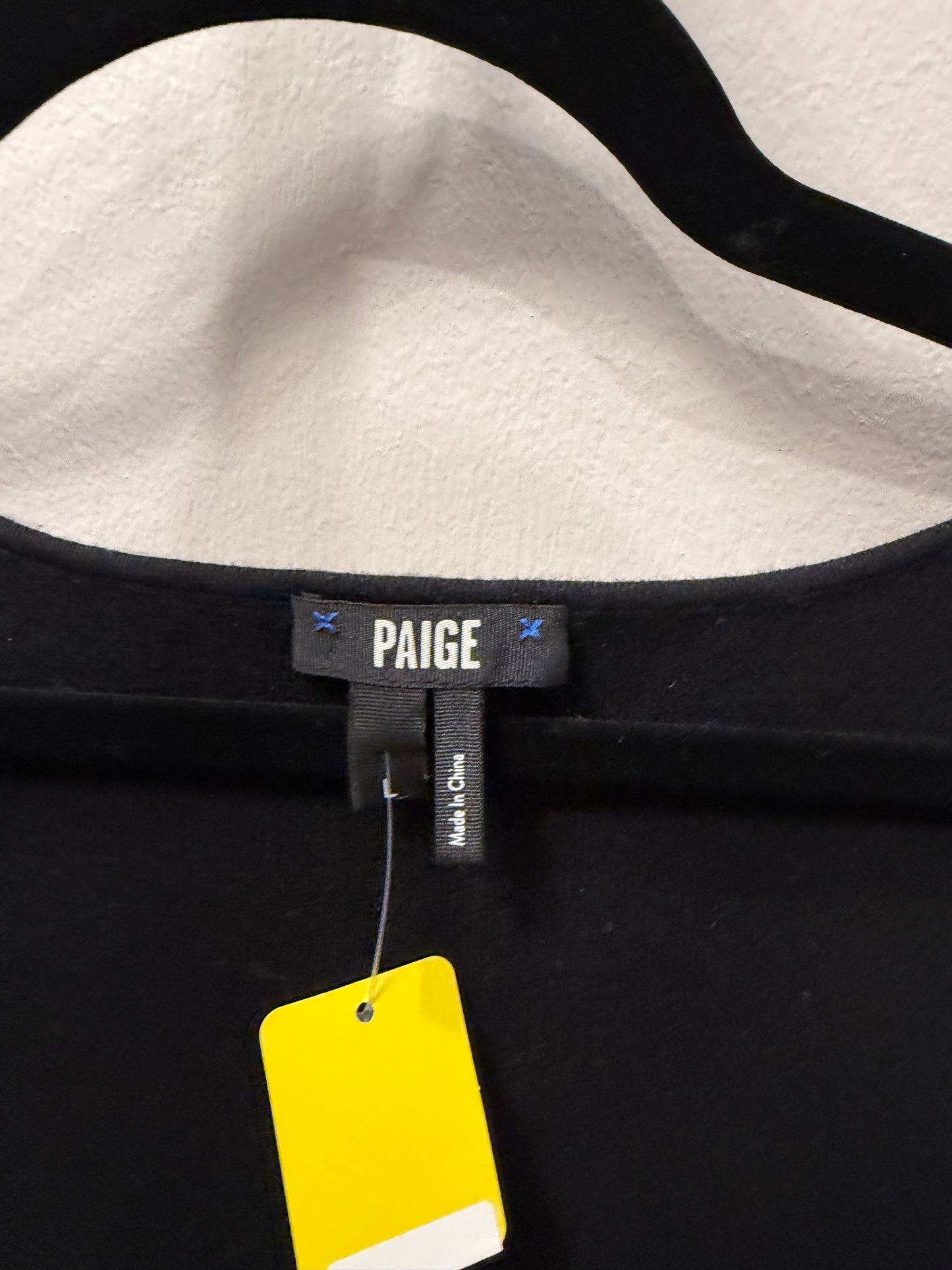 Paige Black Sleeveless Top, Size Large